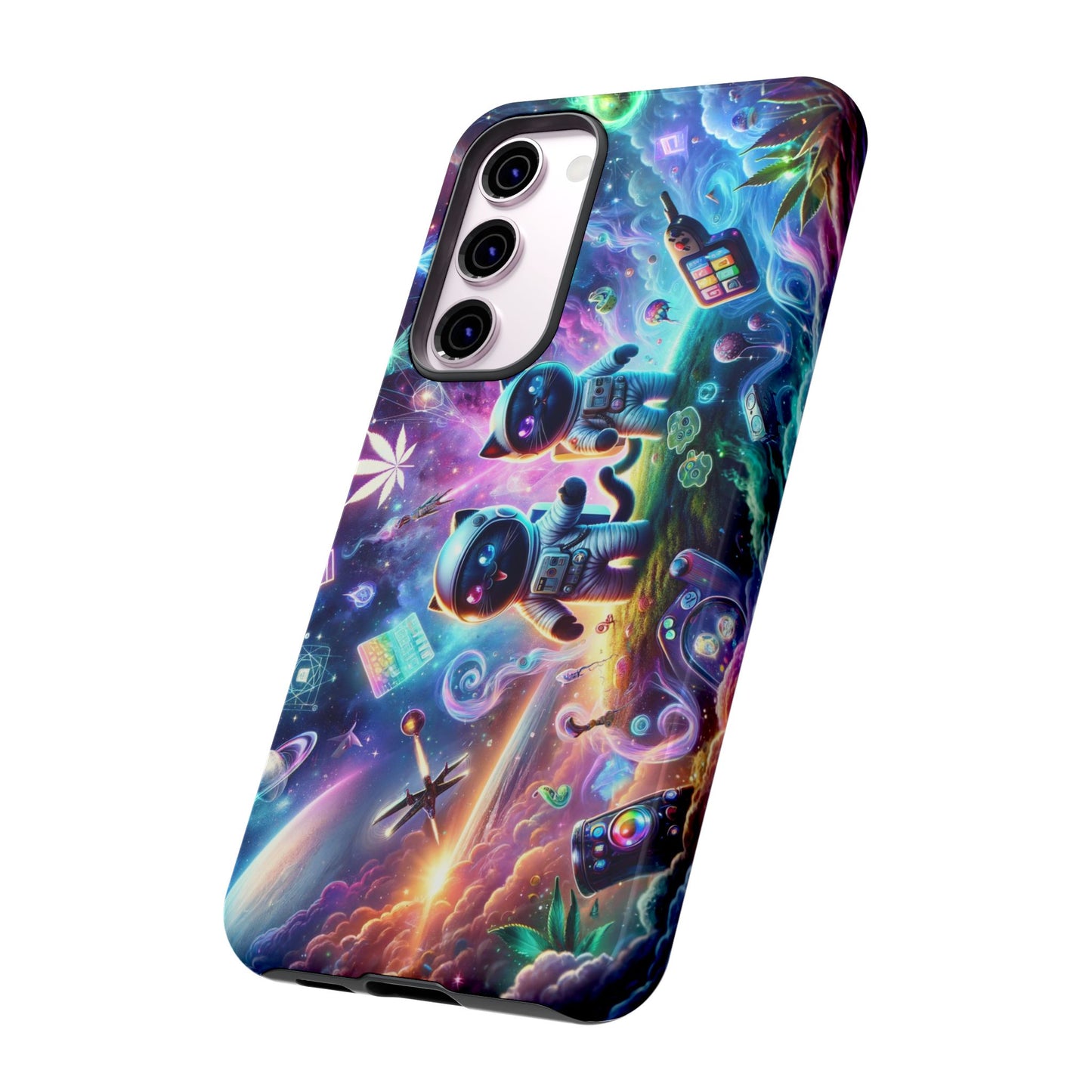 Cat Space Weed Magic Phone Case 3