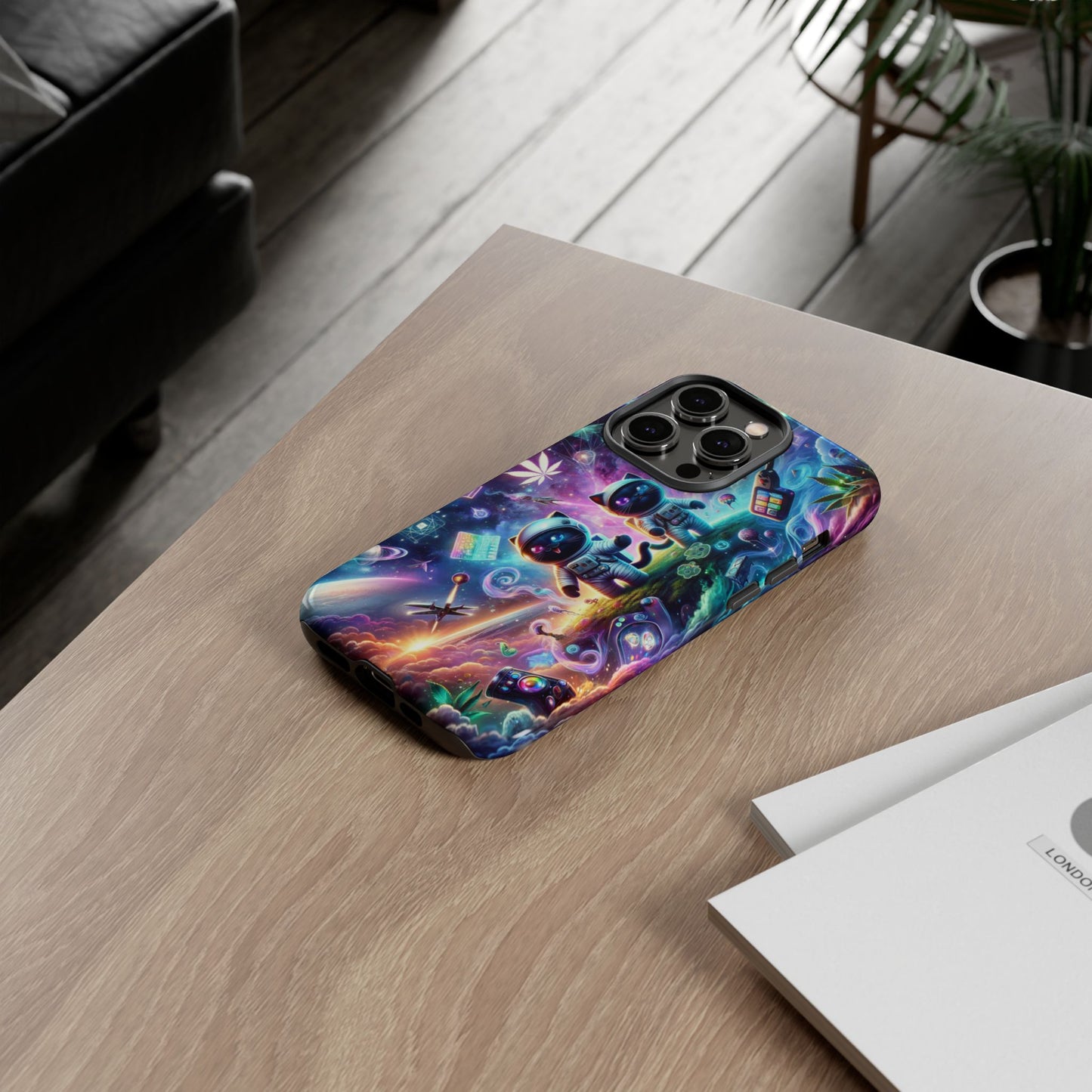 Cat Space Weed Magic Phone Case 3