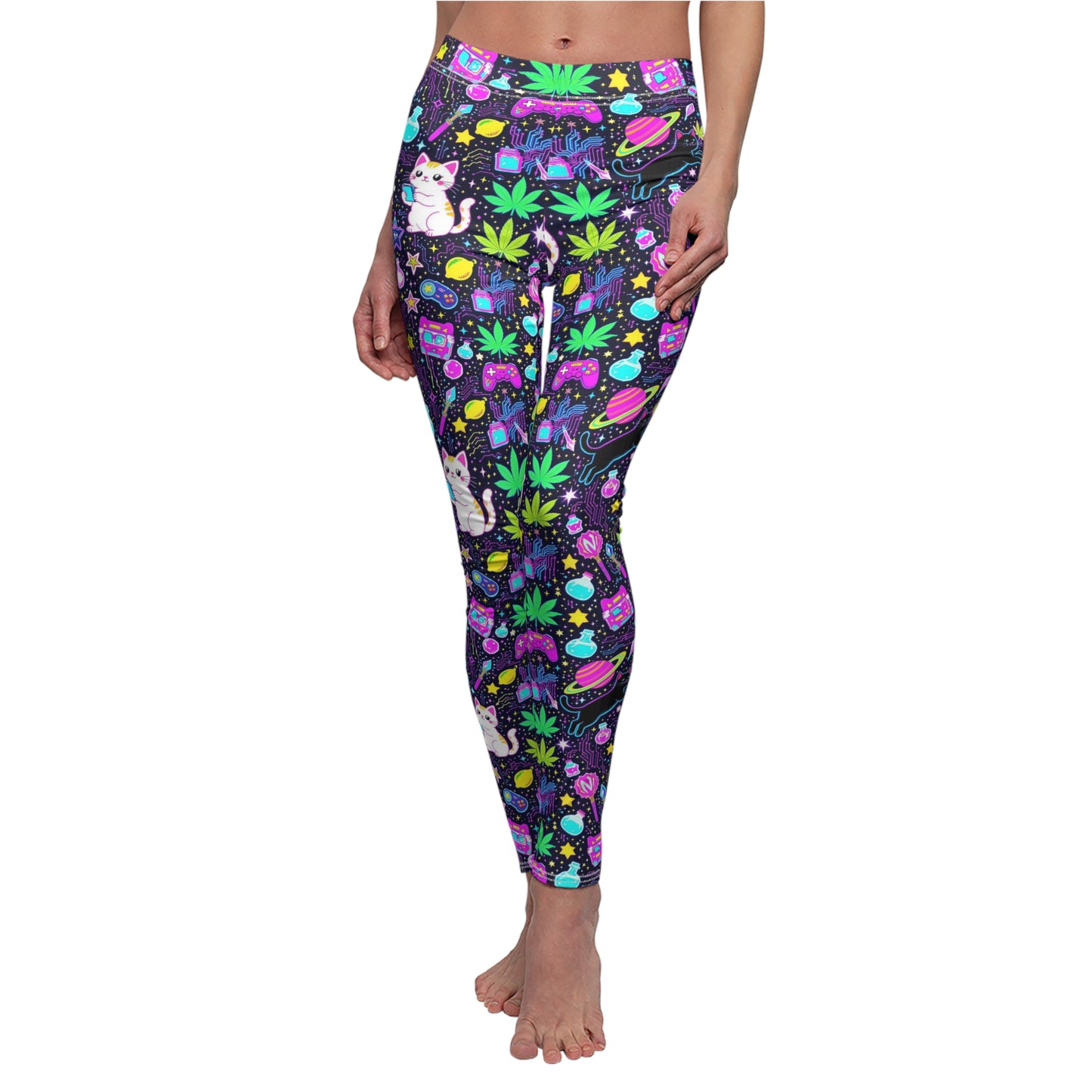 Budcade Cat Space Weed Magic Leggings 2