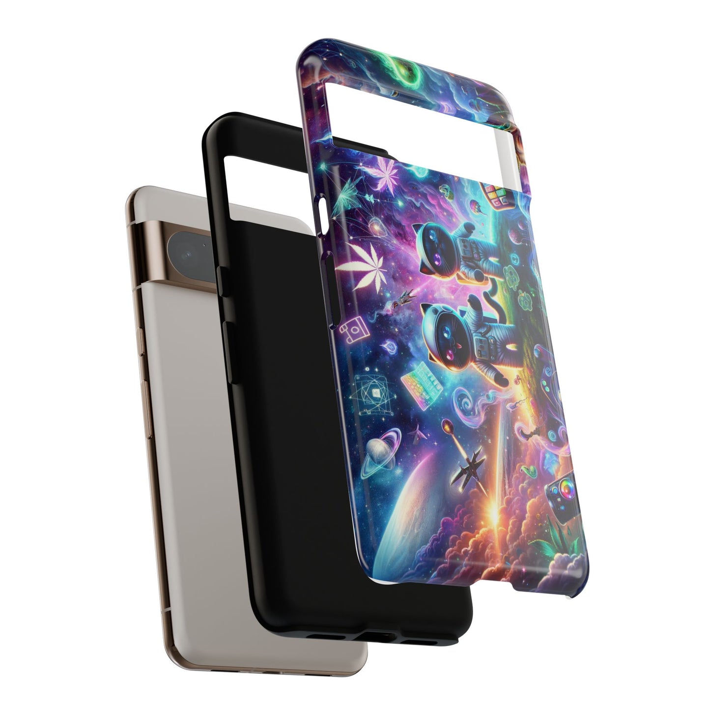 Cat Space Weed Magic Phone Case 3