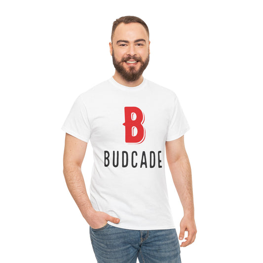 Budcade Official (Red on White) - Unisex T-Shirt