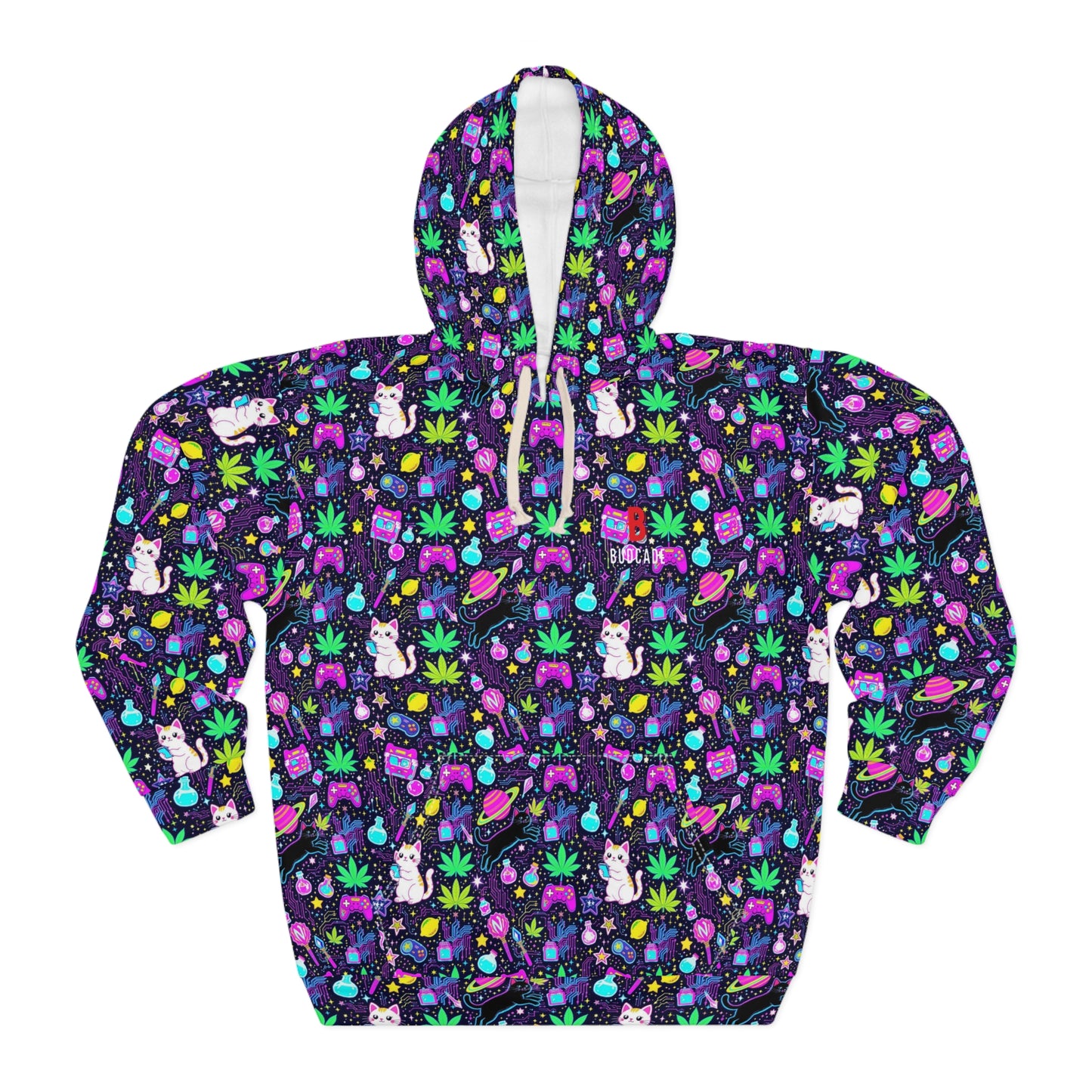 Budcade Cat Space Weed Magic Hoodie 2