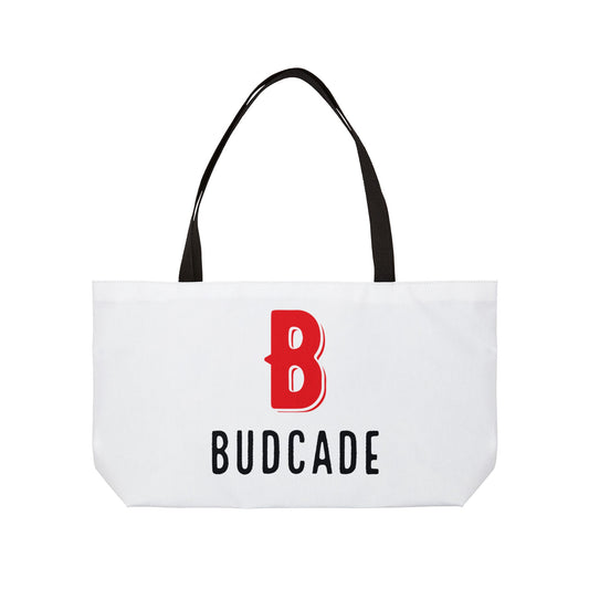 Budcade Official Tote Bag (Red on White)