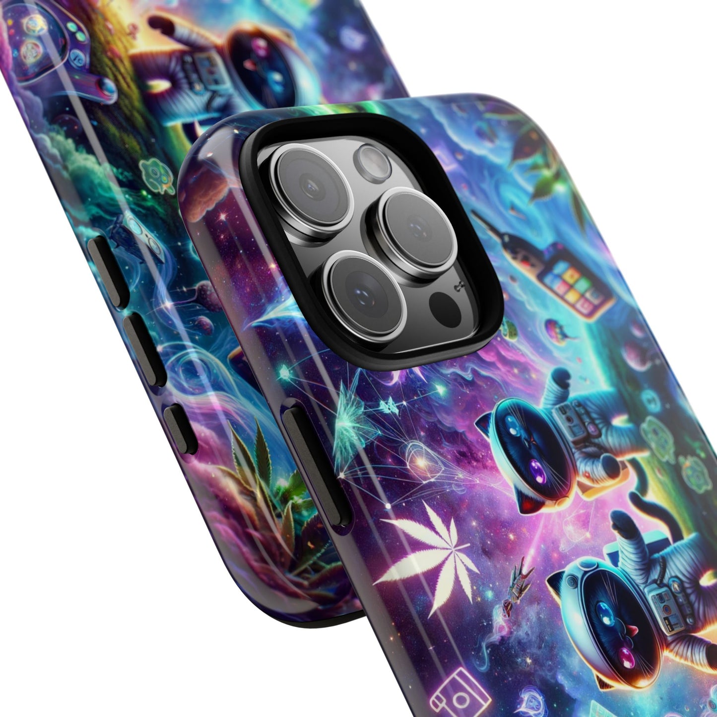 Cat Space Weed Magic Phone Case 3