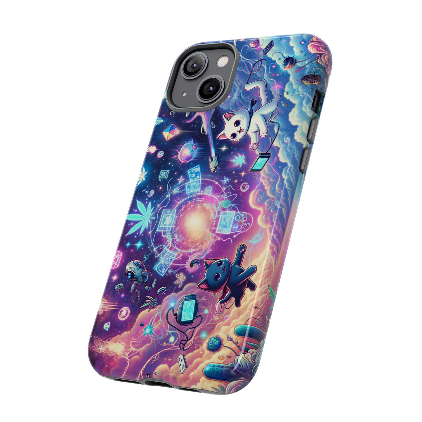 Cat Space Weed Magic Phone Case 2