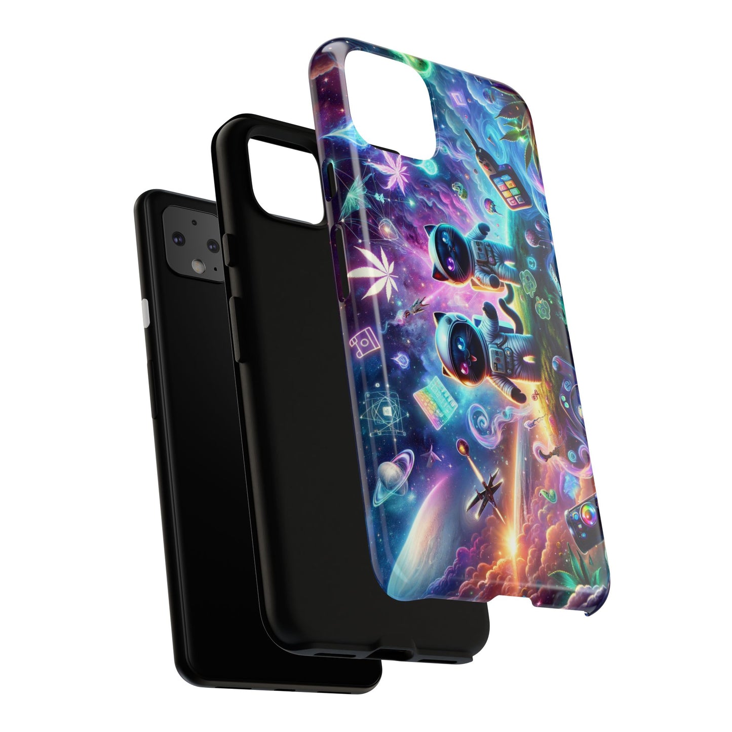 Cat Space Weed Magic Phone Case 3