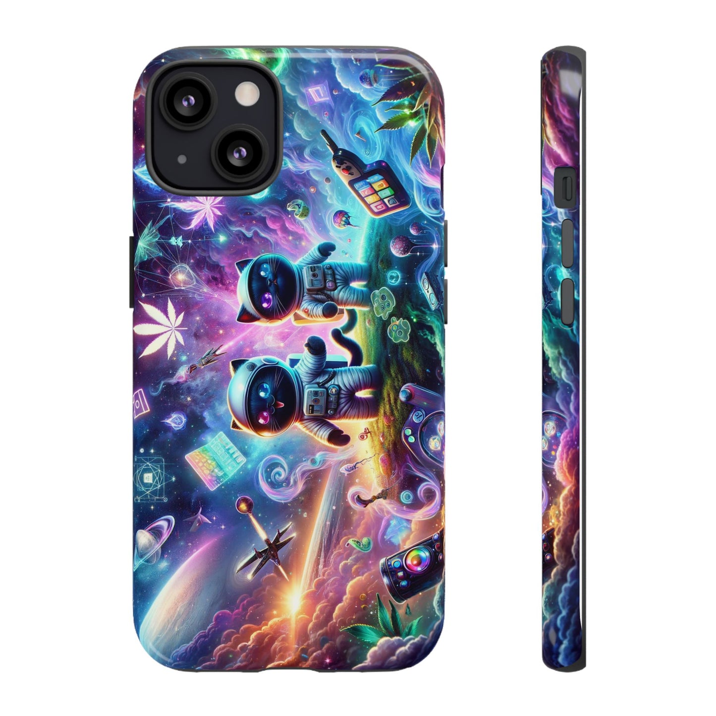 Cat Space Weed Magic Phone Case 3