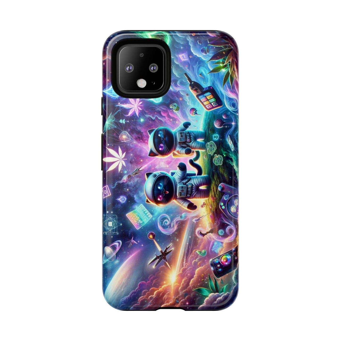 Cat Space Weed Magic Phone Case 3