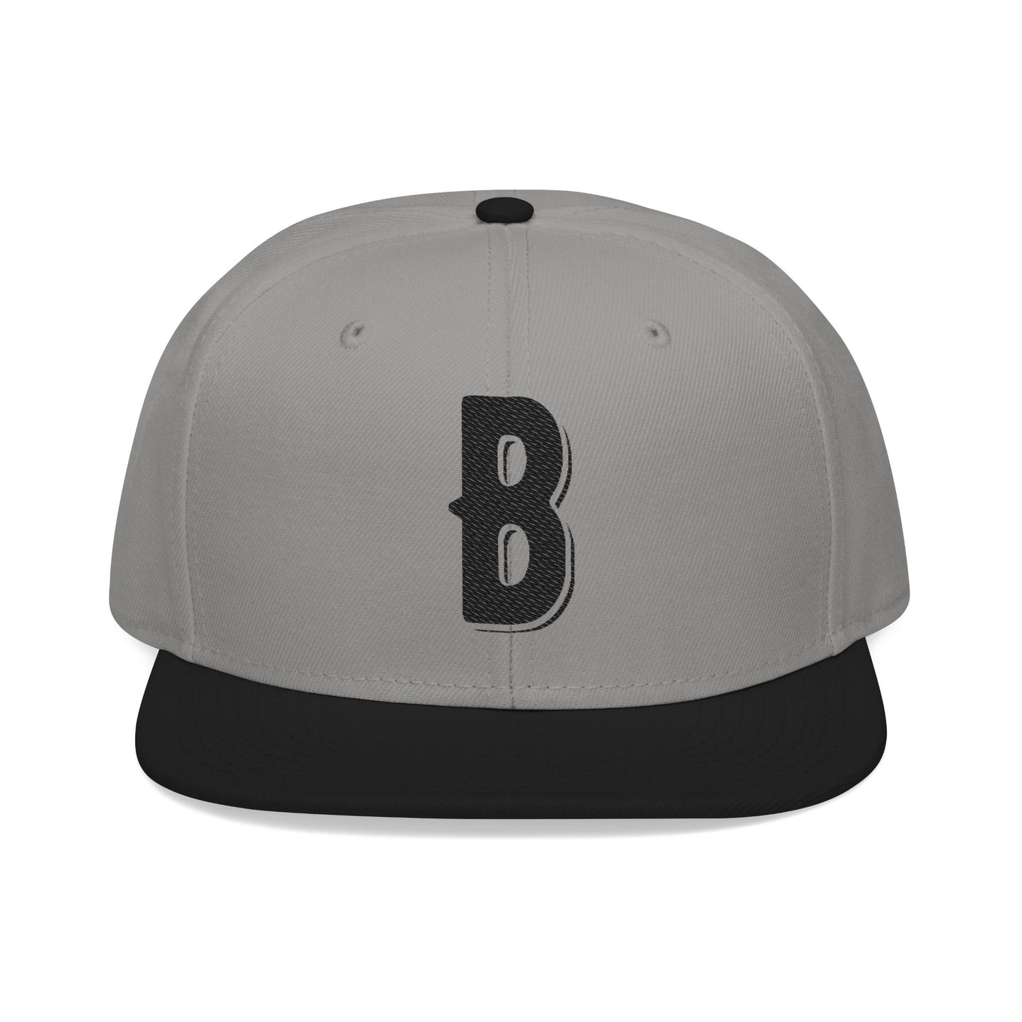 Budcade Blackout Logo Embroidered Snapback (Black on Gray)