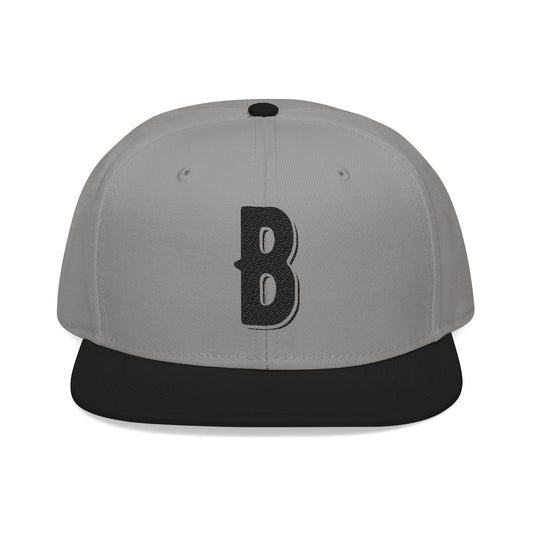 Budcade Blackout Logo Embroidered Snapback (Black on Gray)
