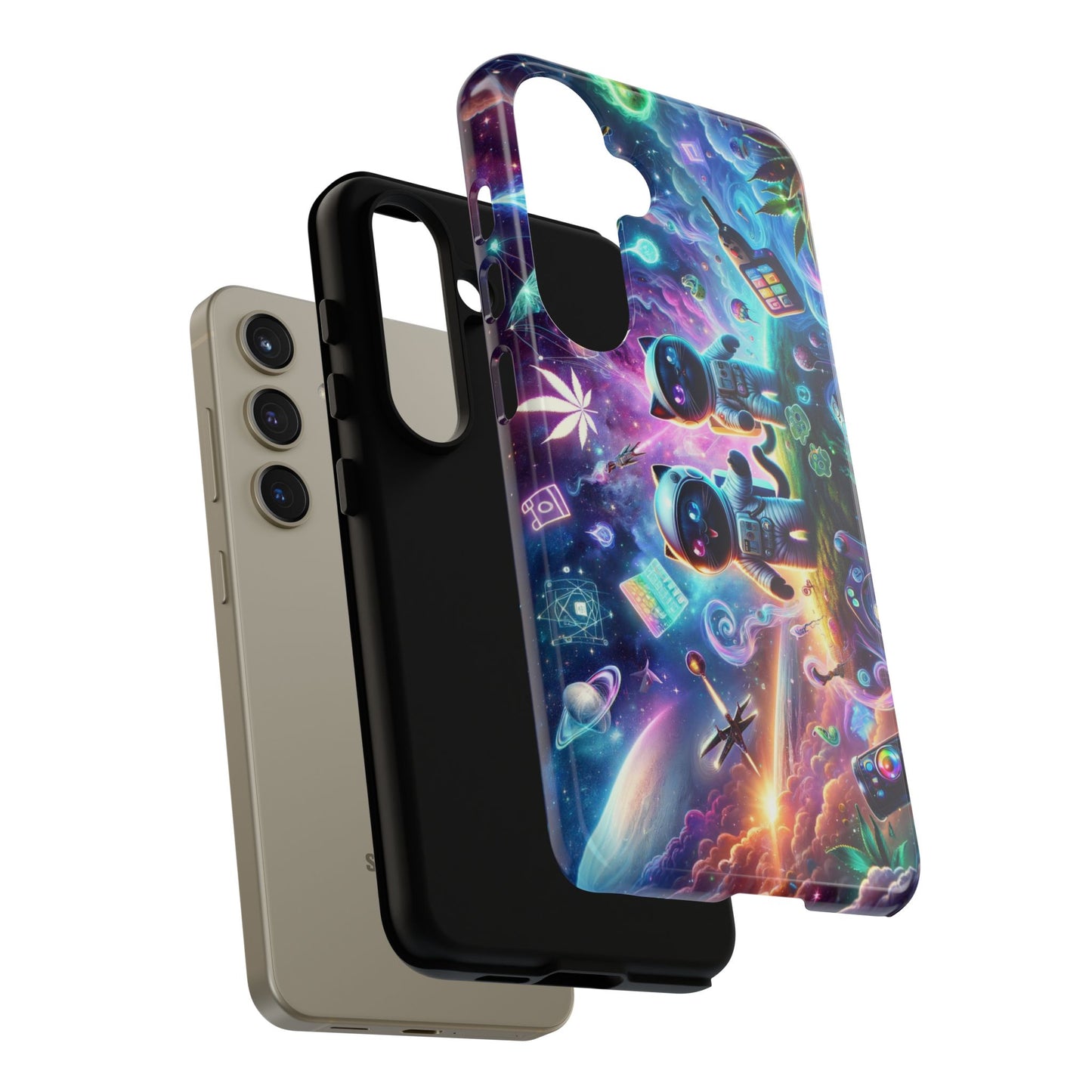 Cat Space Weed Magic Phone Case 3