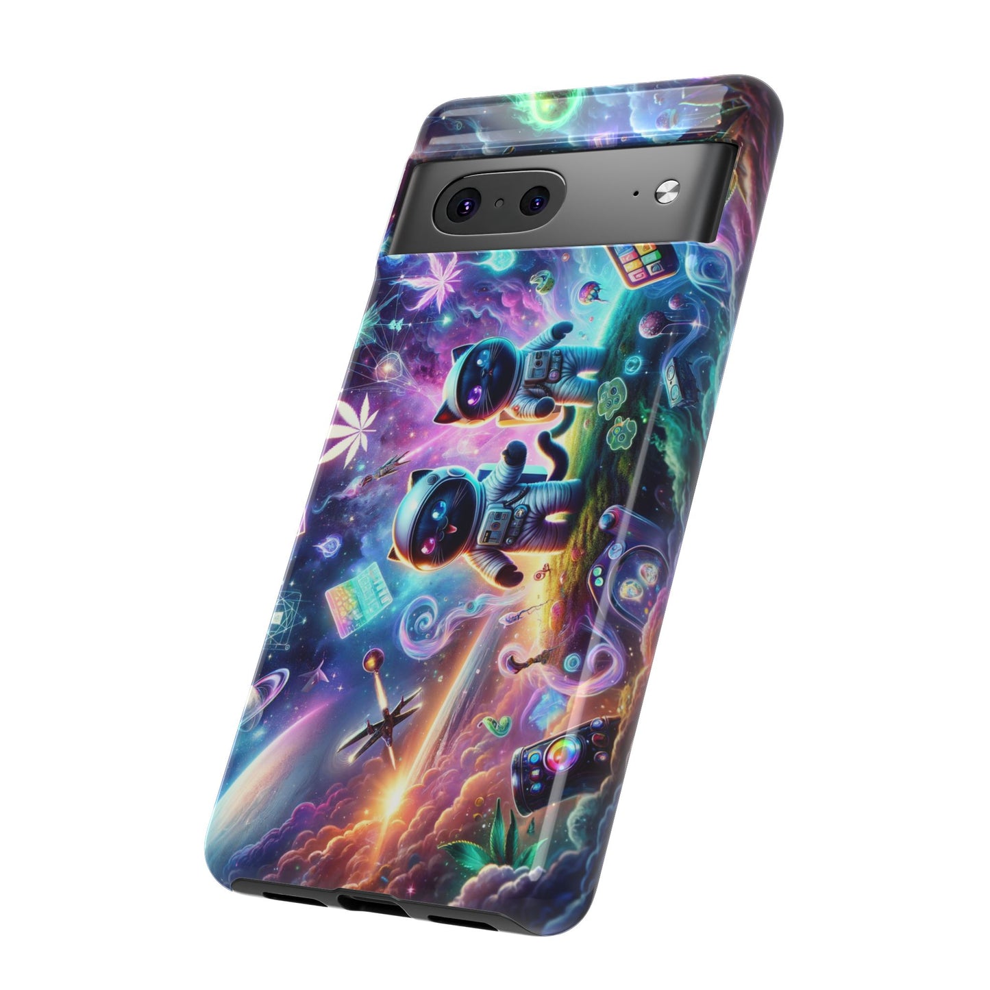 Cat Space Weed Magic Phone Case 3