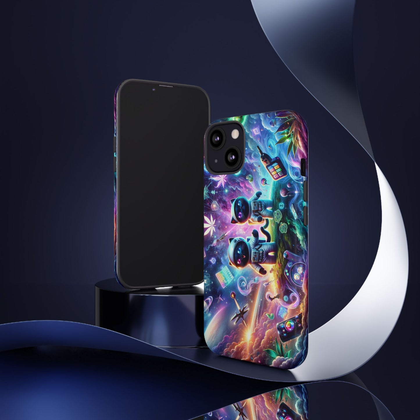 Cat Space Weed Magic Phone Case 3