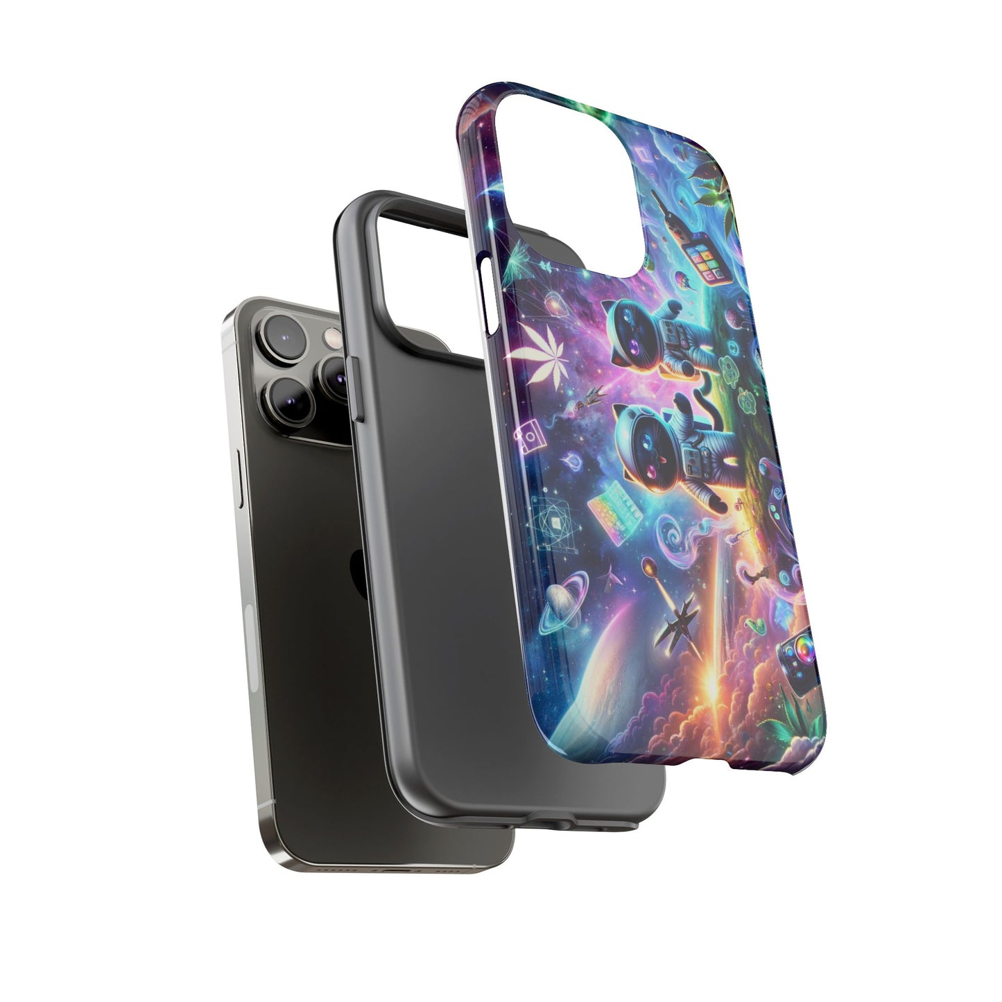 Cat Space Weed Magic Phone Case 3