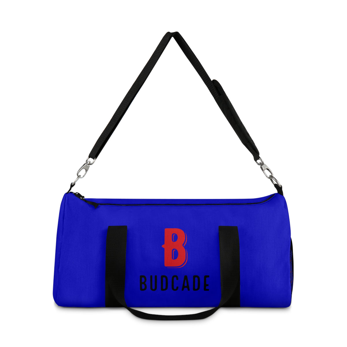 Budcade Black & Blued Duffel Bag (Red on Blue)