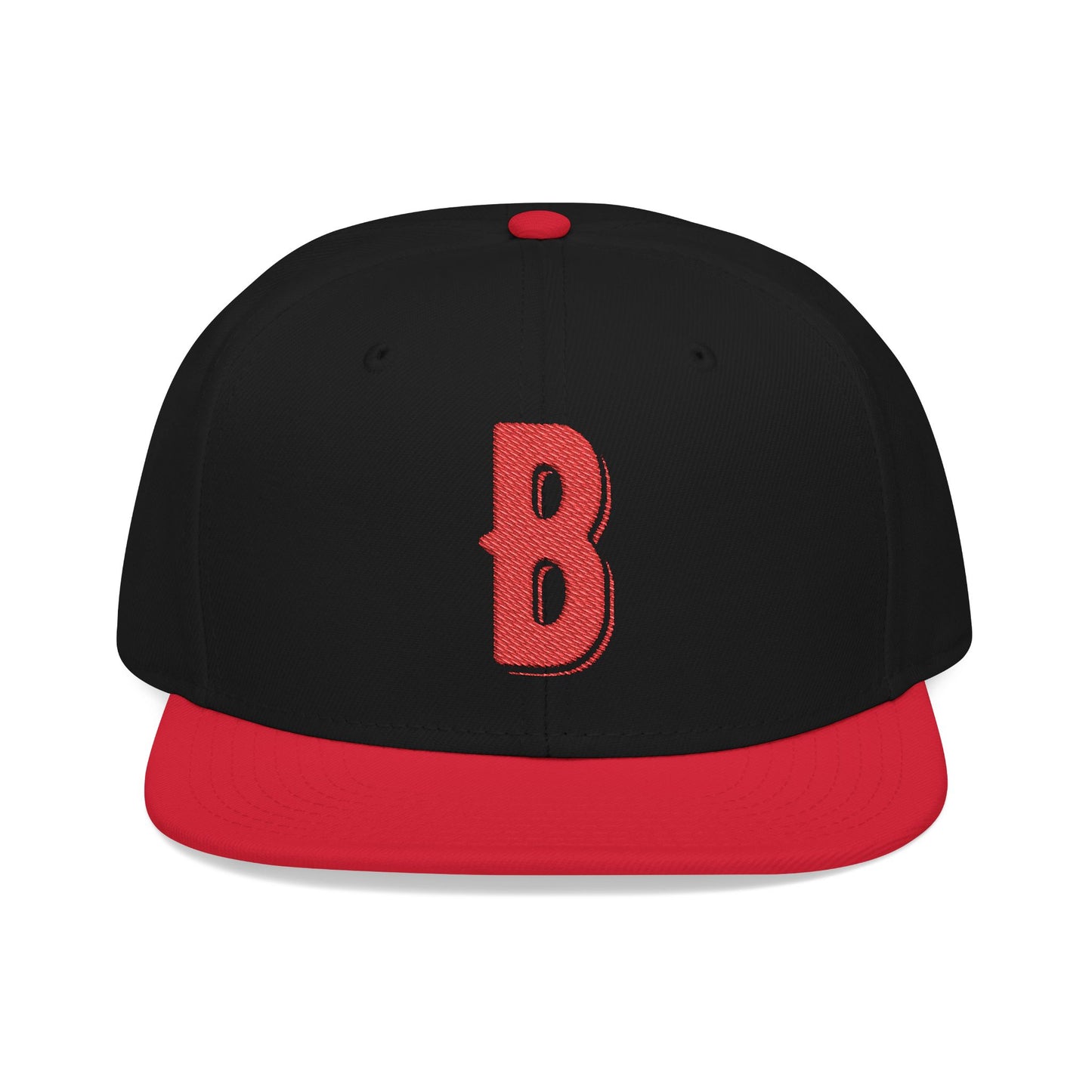 Budcade Official Logo Embroidered Snapback (Red on Black)