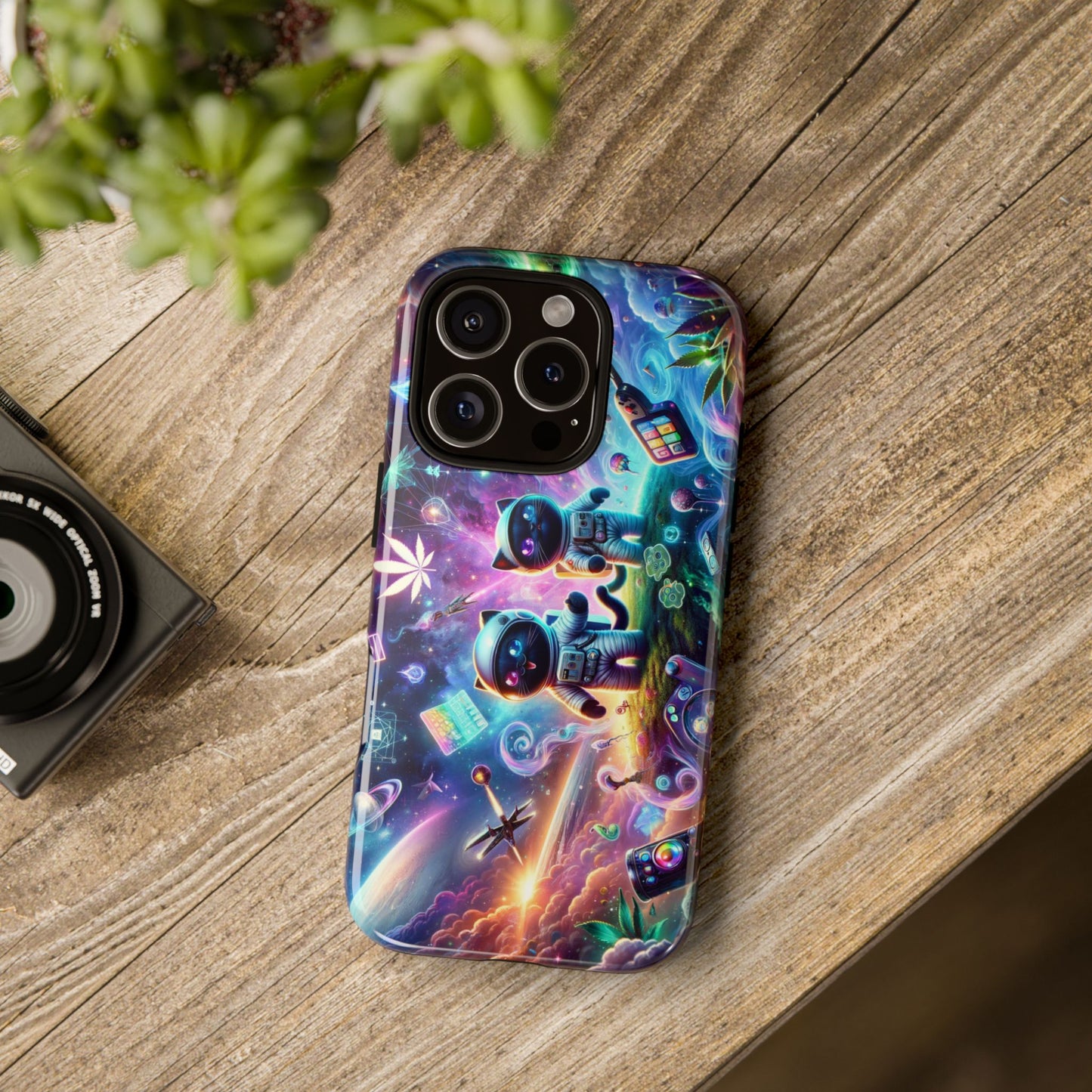 Cat Space Weed Magic Phone Case 3