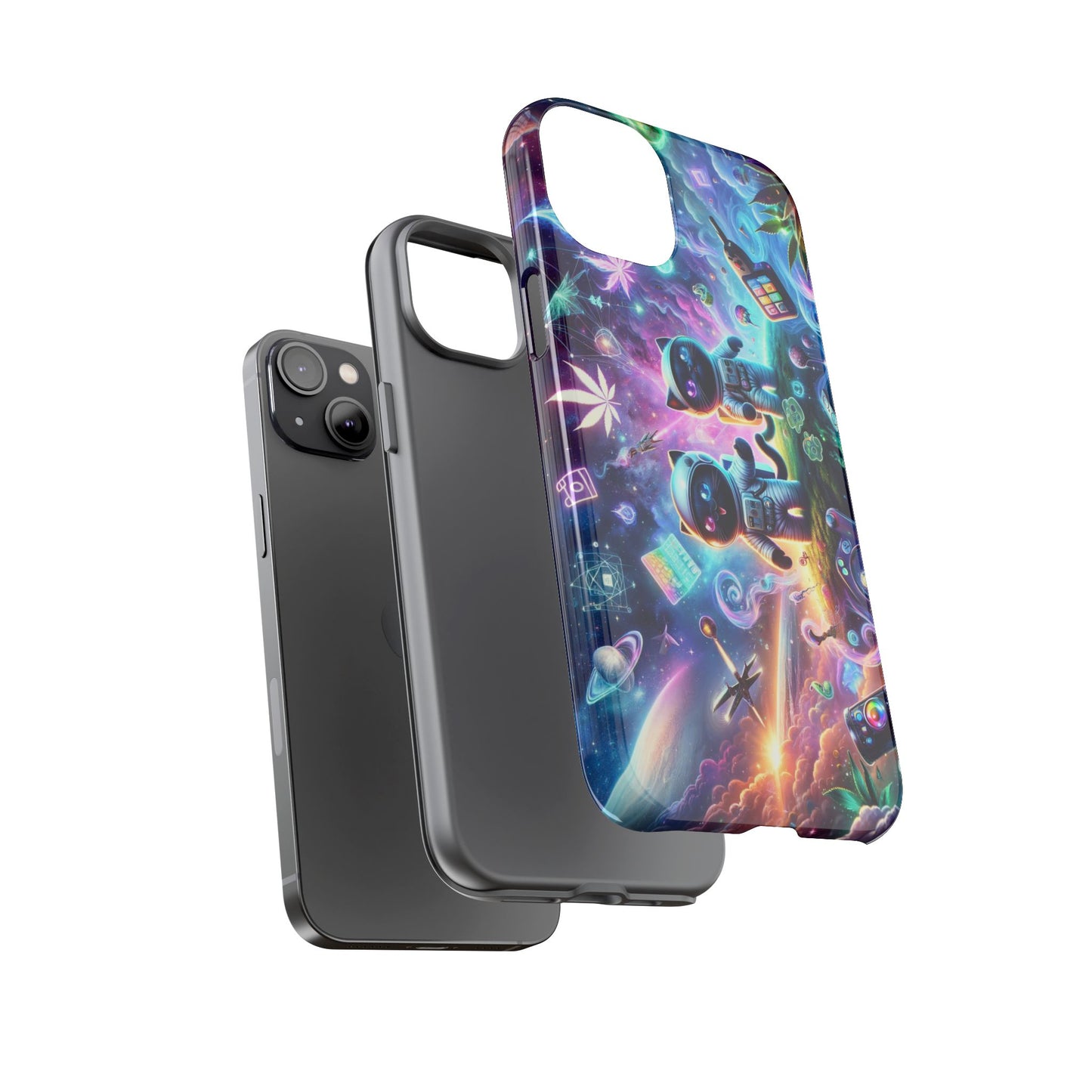 Cat Space Weed Magic Phone Case 3