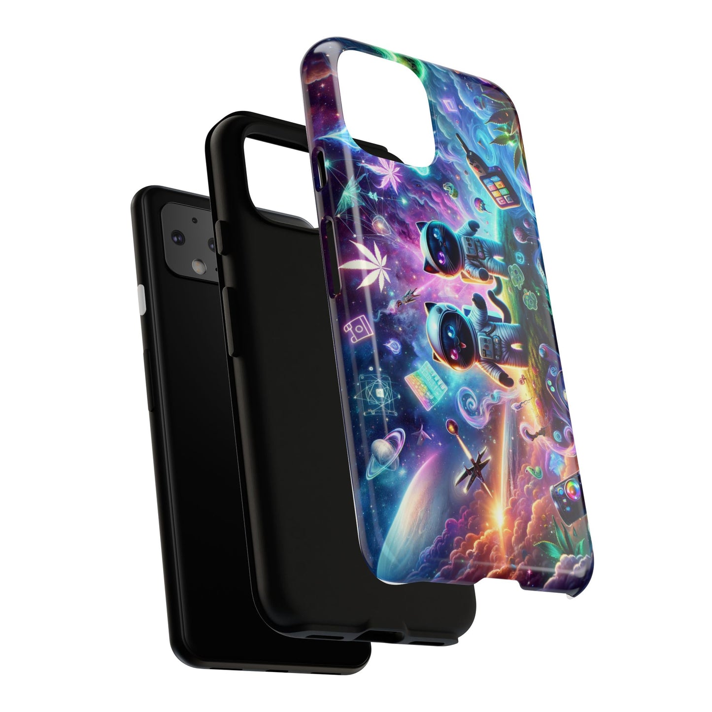 Cat Space Weed Magic Phone Case 3