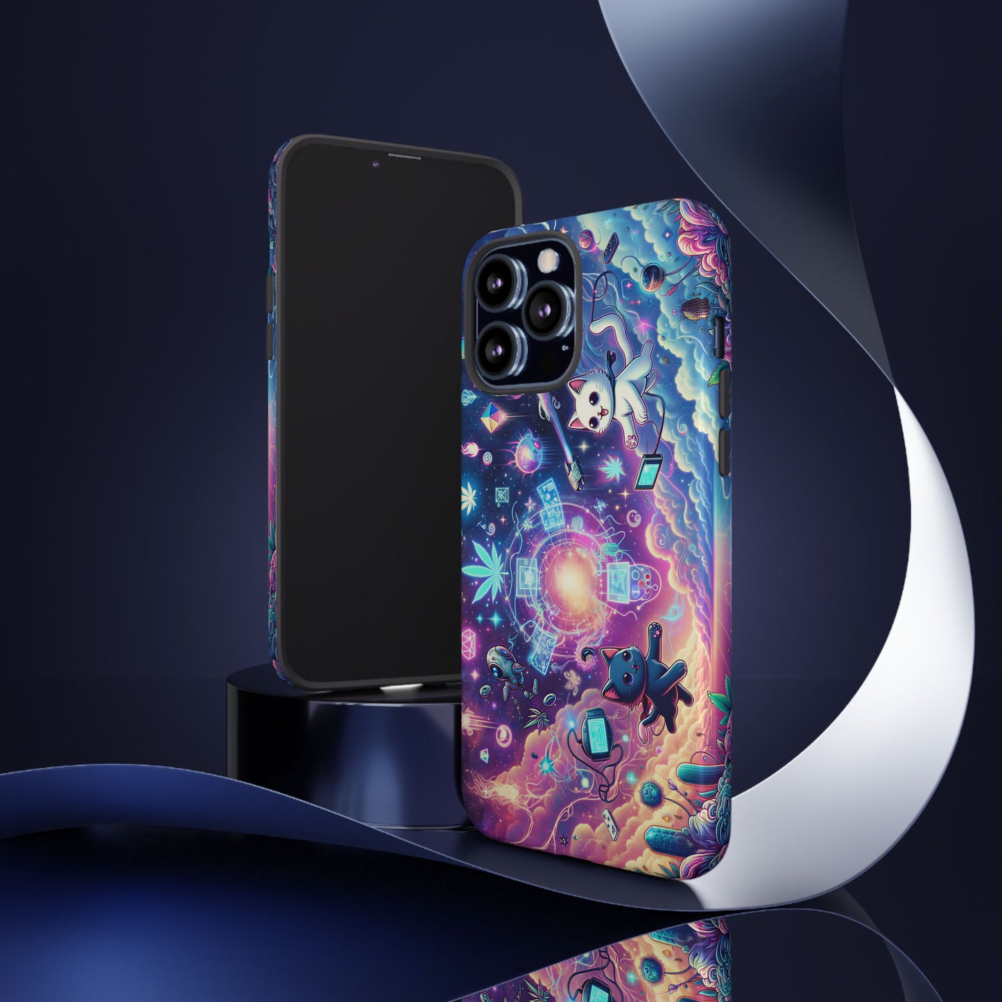 Cat Space Weed Magic Phone Case 2