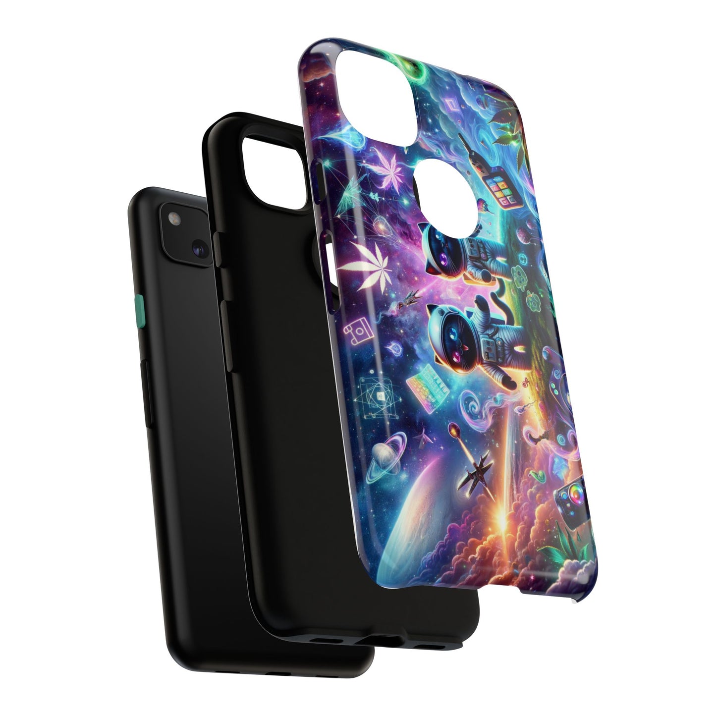 Cat Space Weed Magic Phone Case 3