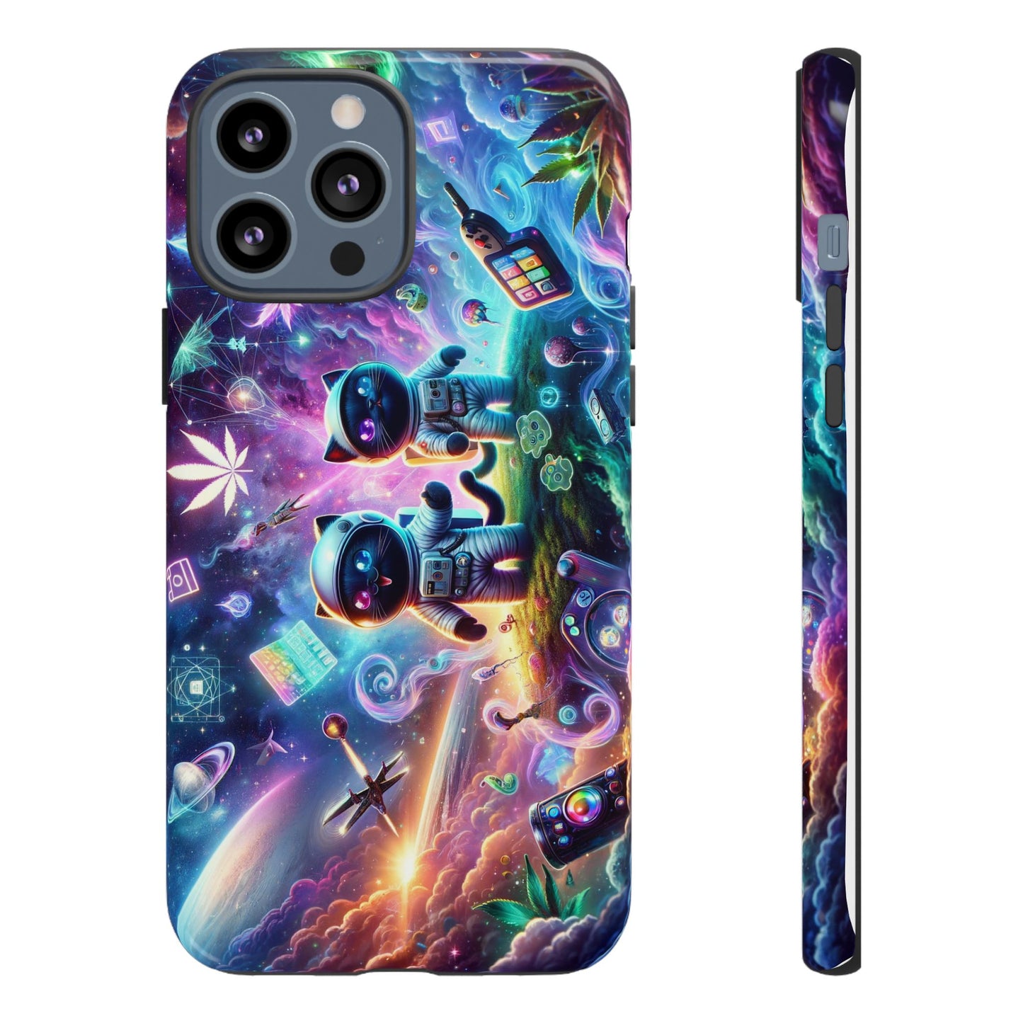 Cat Space Weed Magic Phone Case 3
