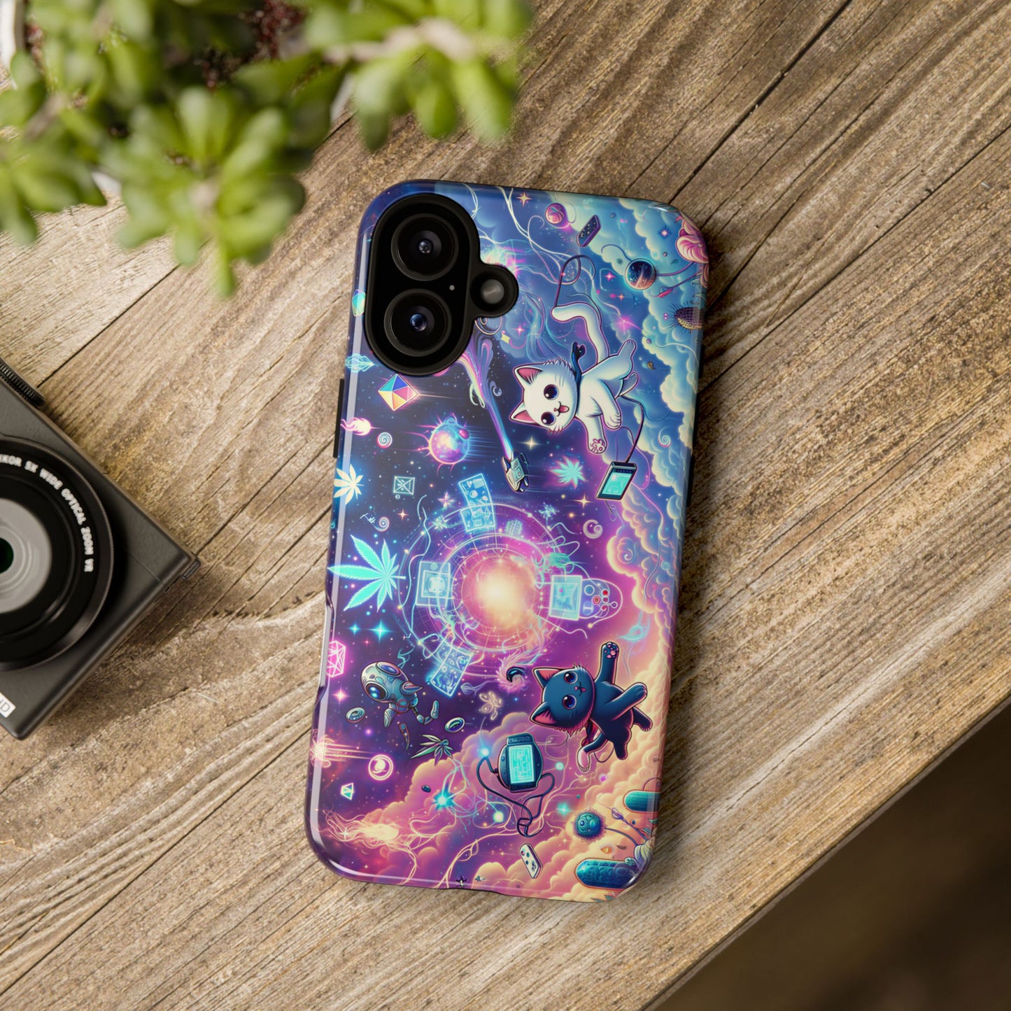 Cat Space Weed Magic Phone Case 2
