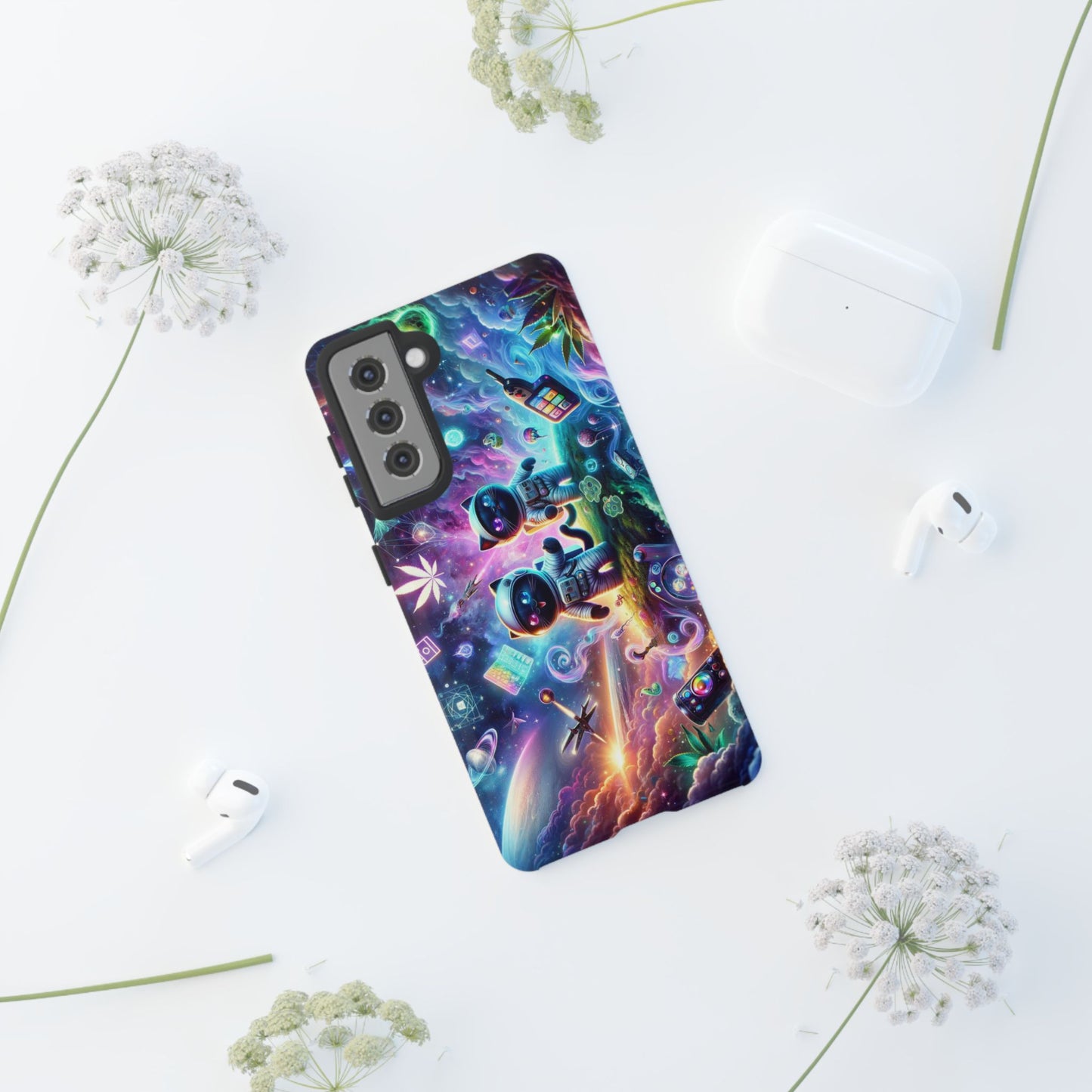 Cat Space Weed Magic Phone Case 3
