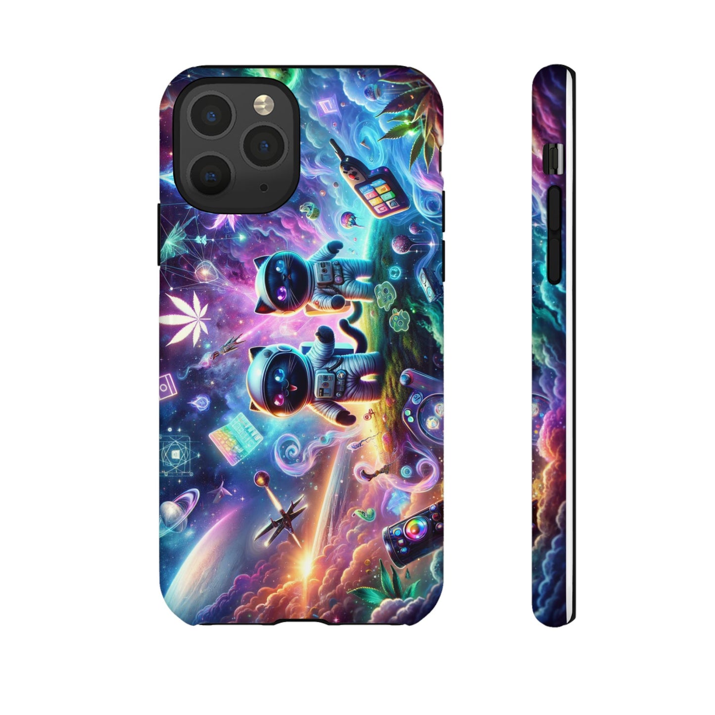 Cat Space Weed Magic Phone Case 3