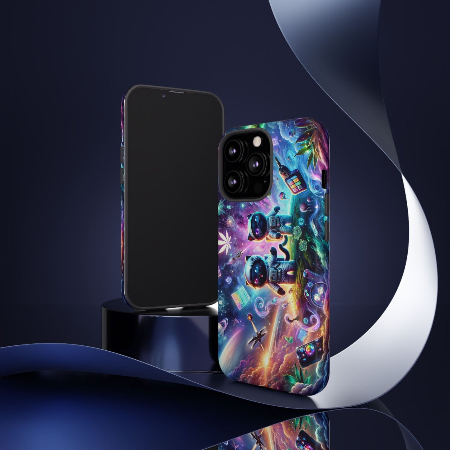 Cat Space Weed Magic Phone Case 3