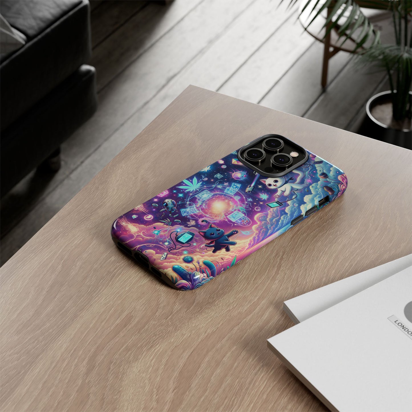 Cat Space Weed Magic Phone Case 2
