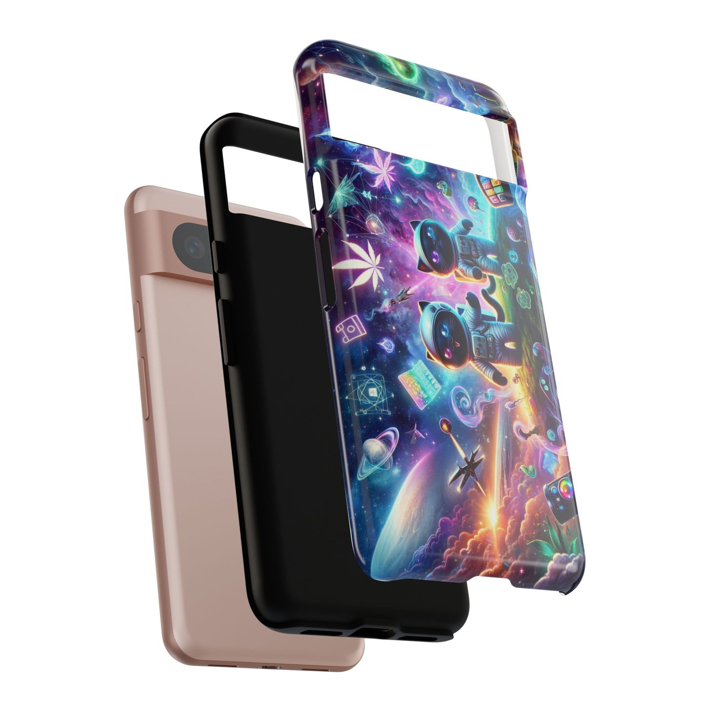 Cat Space Weed Magic Phone Case 3