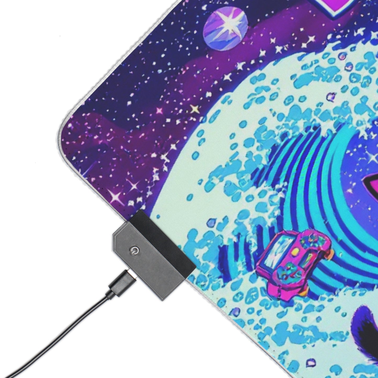 Budcade Cat Space Weed Magic Colorful LED Gaming Mouse Pad