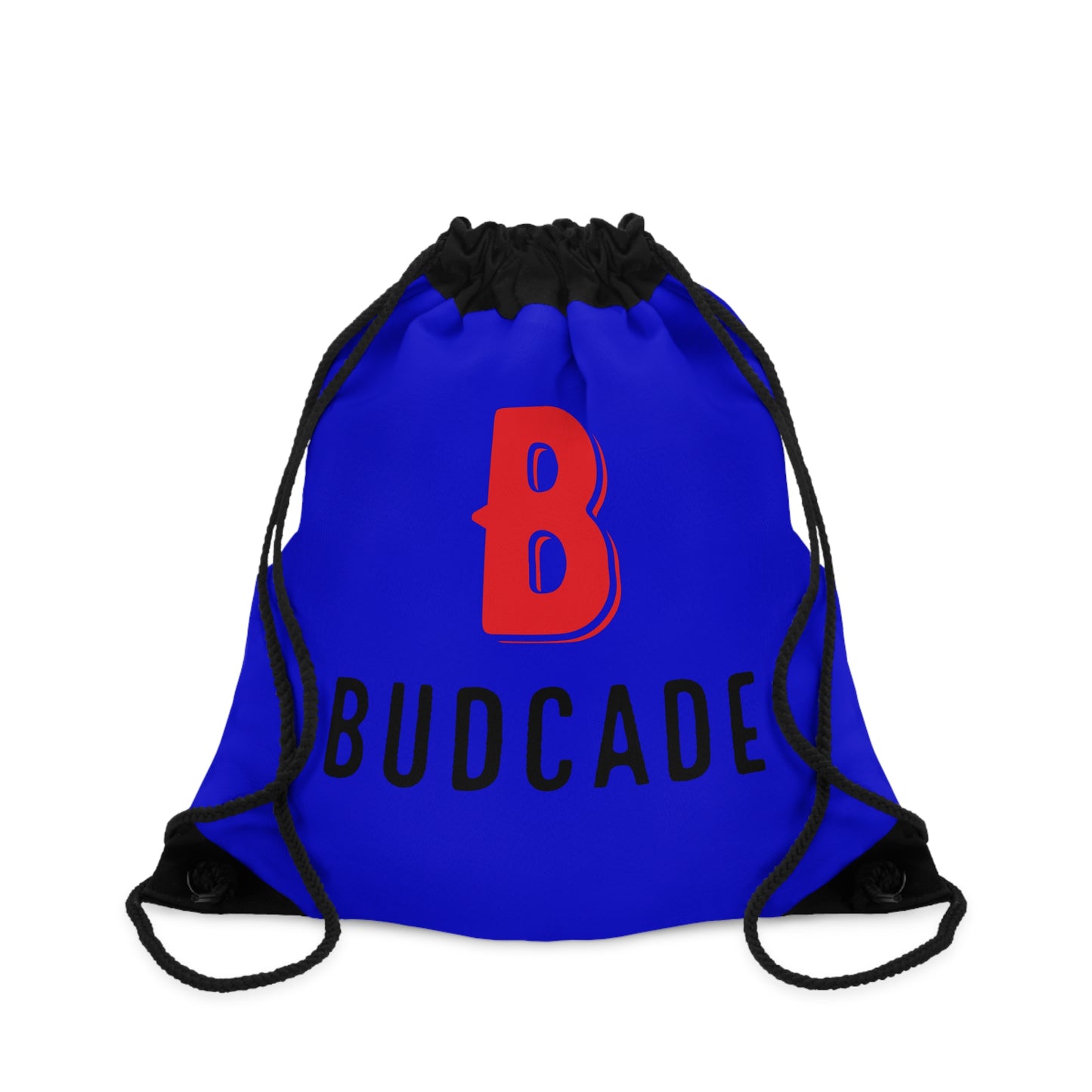Budcade Black & Blued Drawstring Bag (Red on Blue)