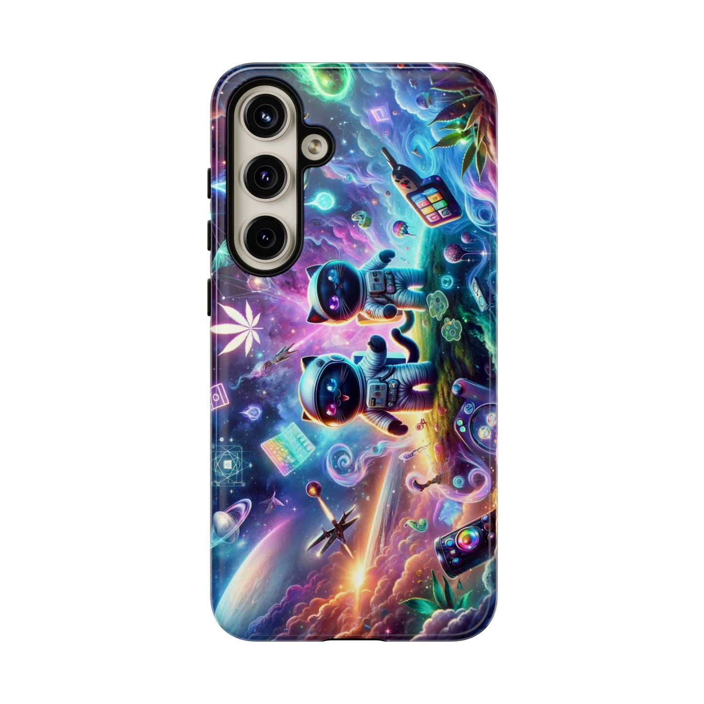 Cat Space Weed Magic Phone Case 3