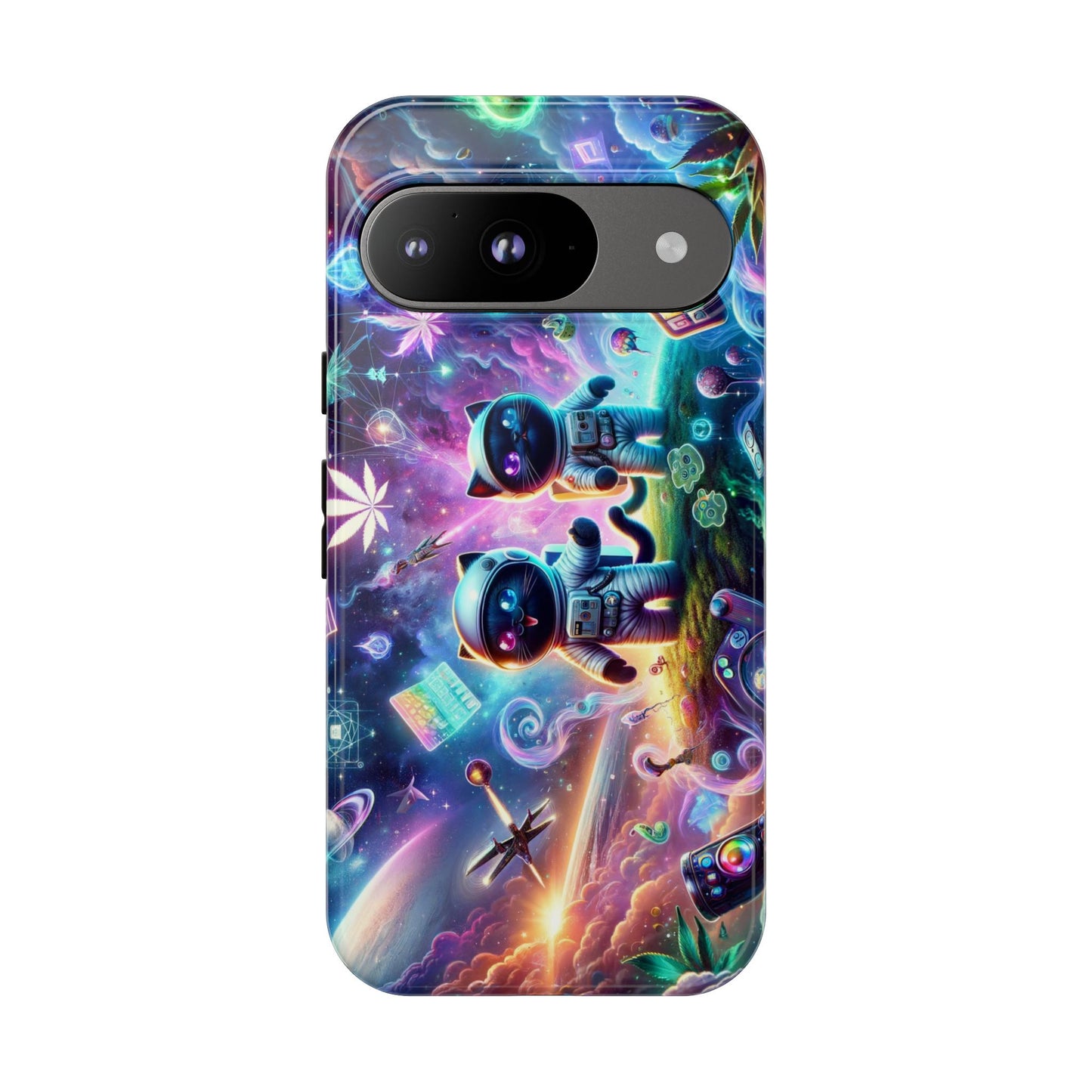 Cat Space Weed Magic Phone Case 3