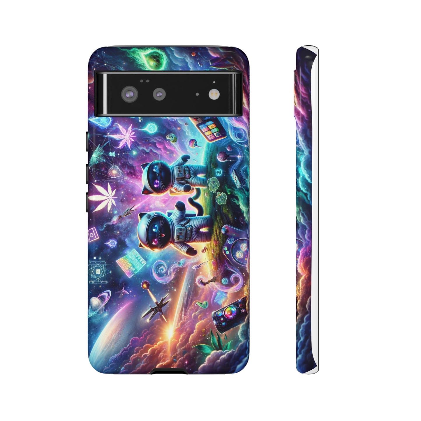 Cat Space Weed Magic Phone Case 3