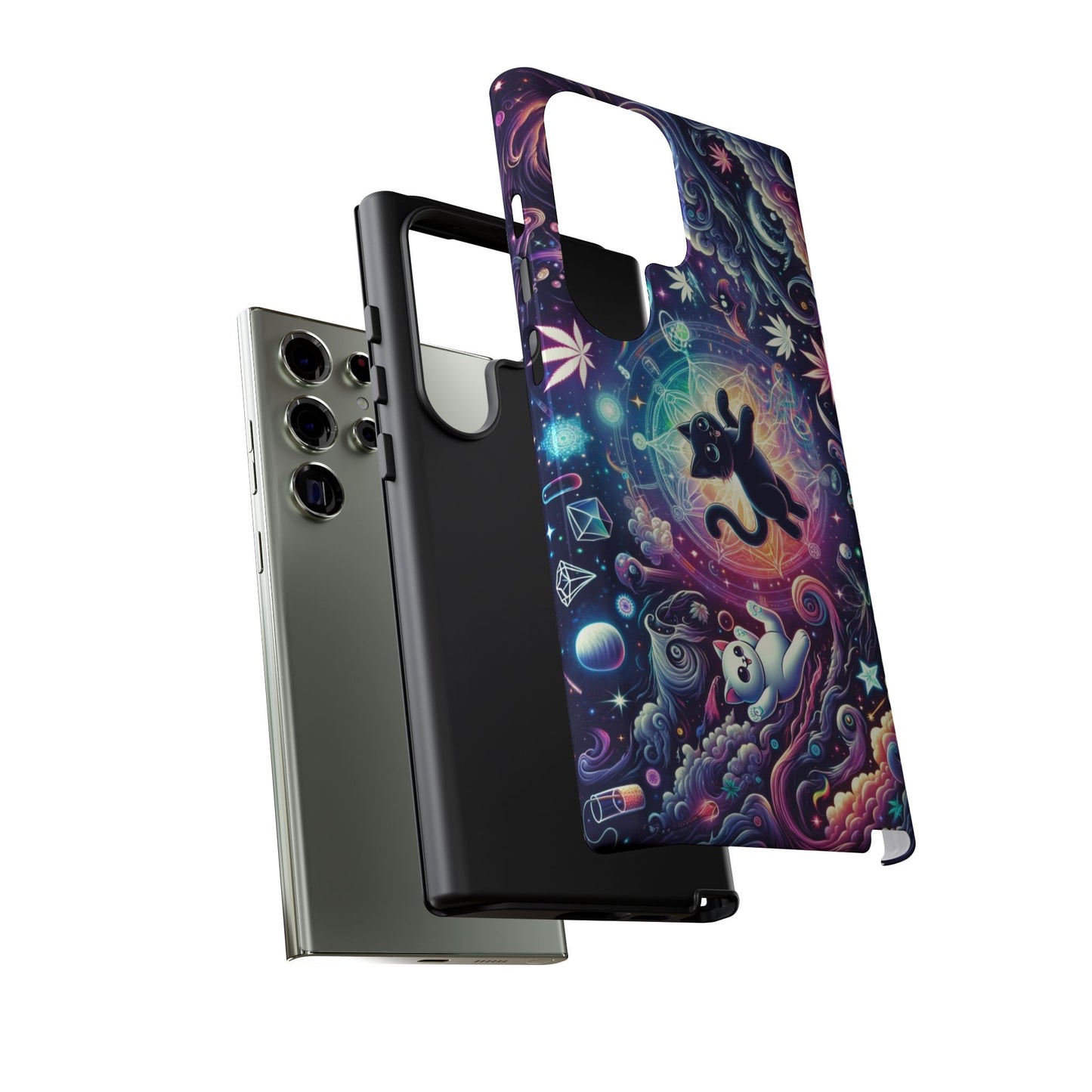 Cat Space Weed Magic Phone Case