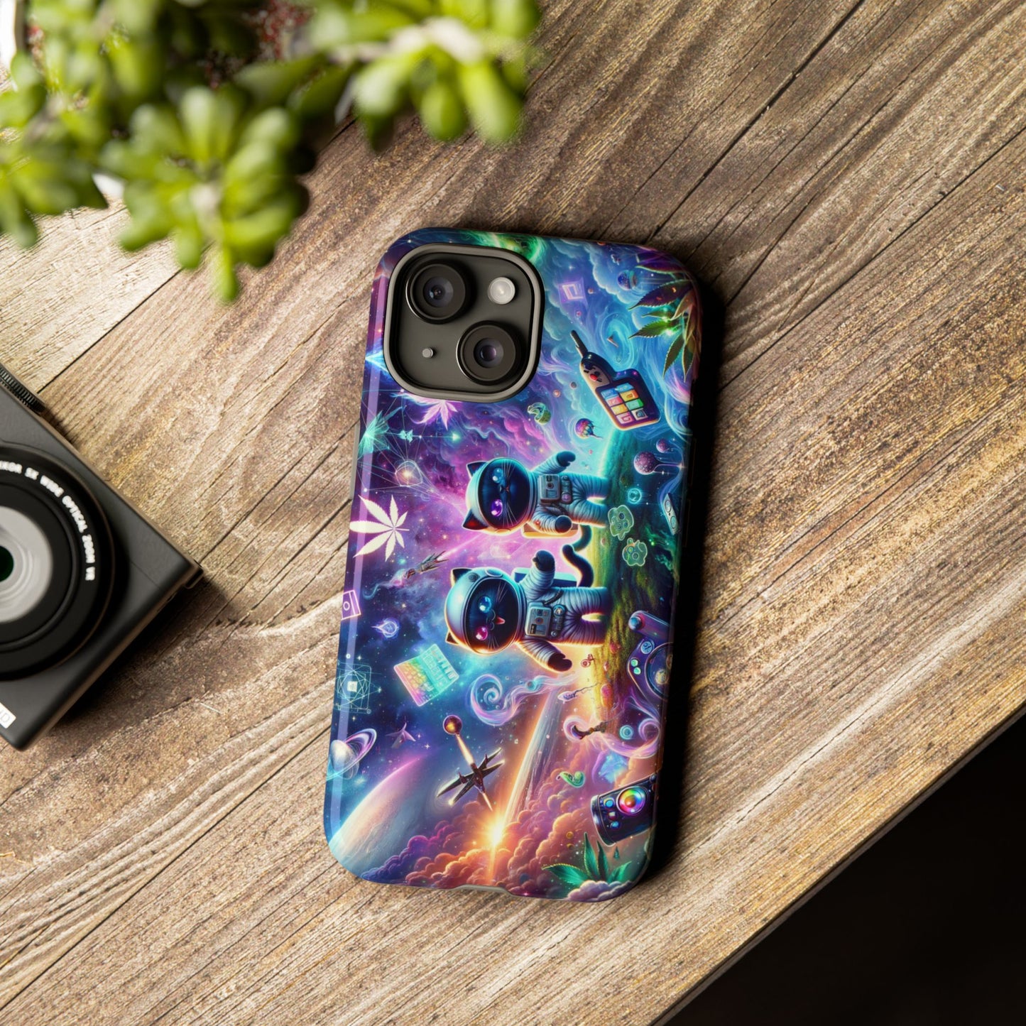 Cat Space Weed Magic Phone Case 3