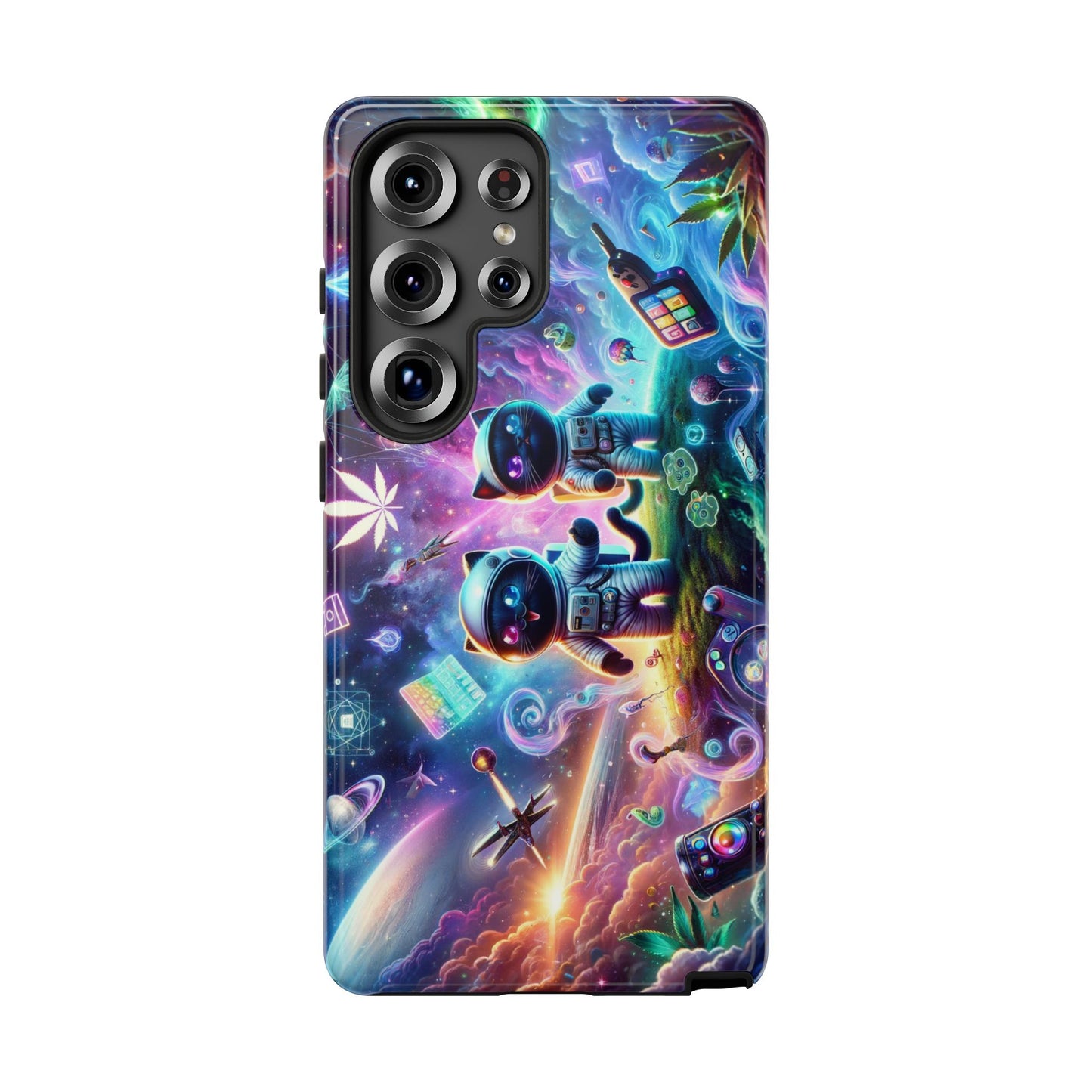 Cat Space Weed Magic Phone Case 3