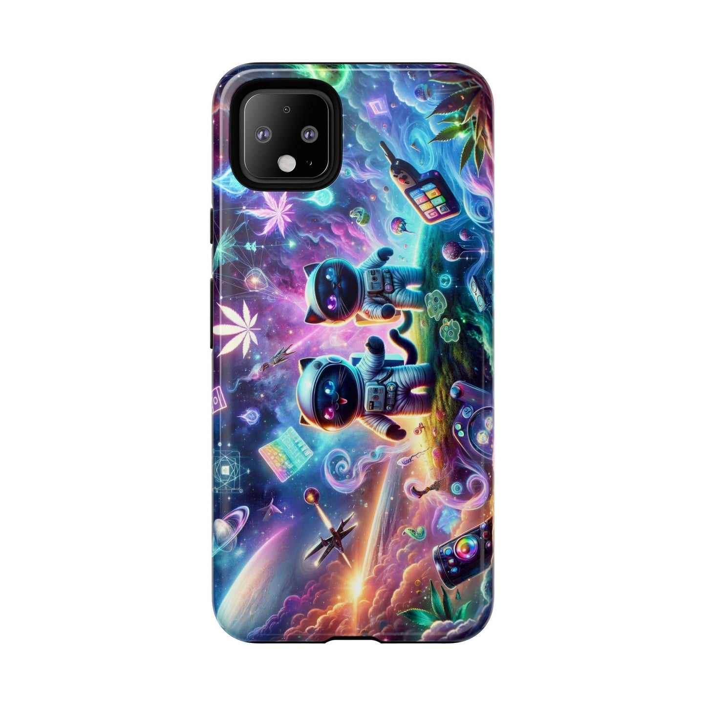 Cat Space Weed Magic Phone Case 3