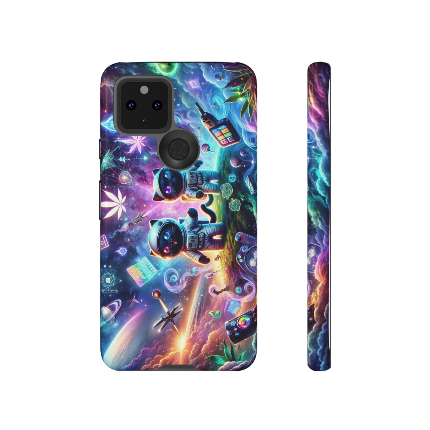 Cat Space Weed Magic Phone Case 3