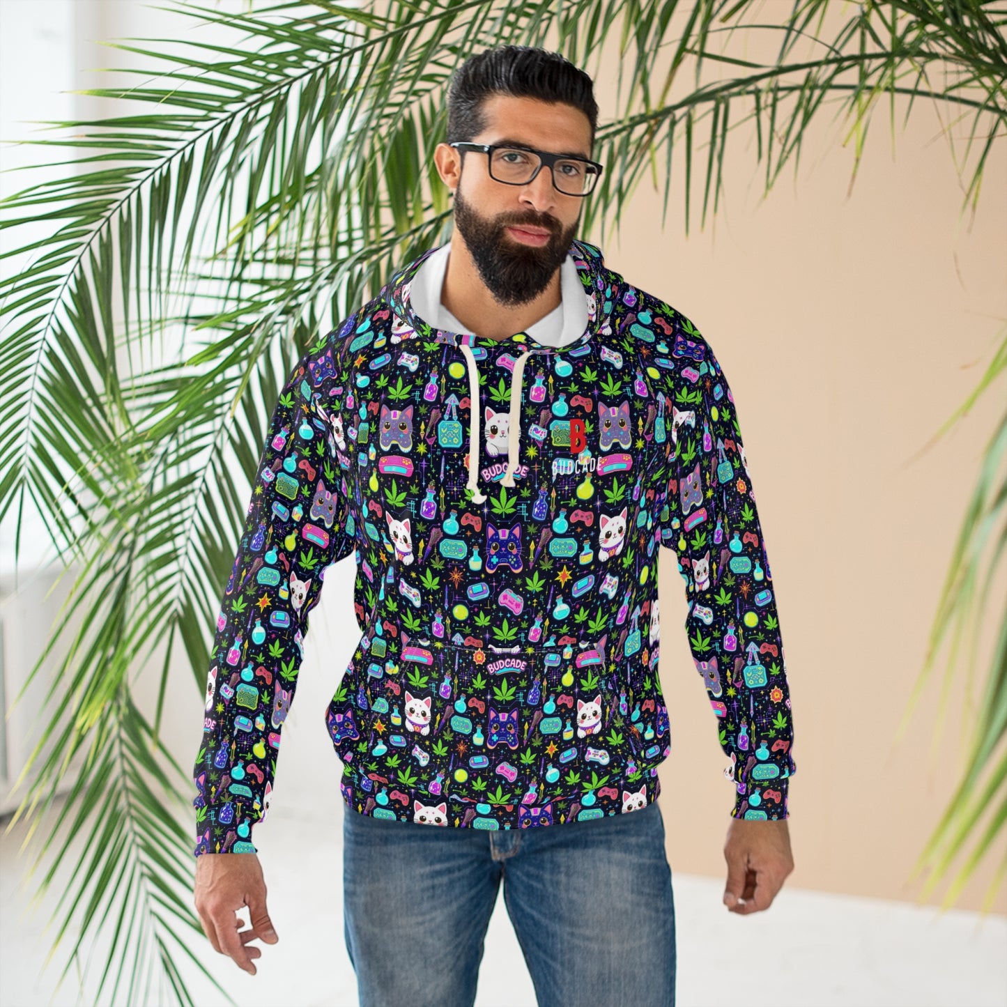 Budcade Cat Space Weed Magic Hoodie 1