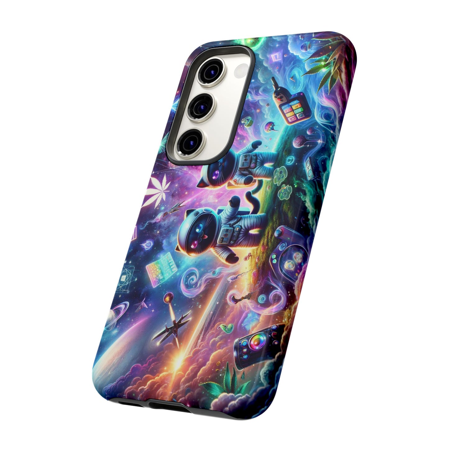 Cat Space Weed Magic Phone Case 3