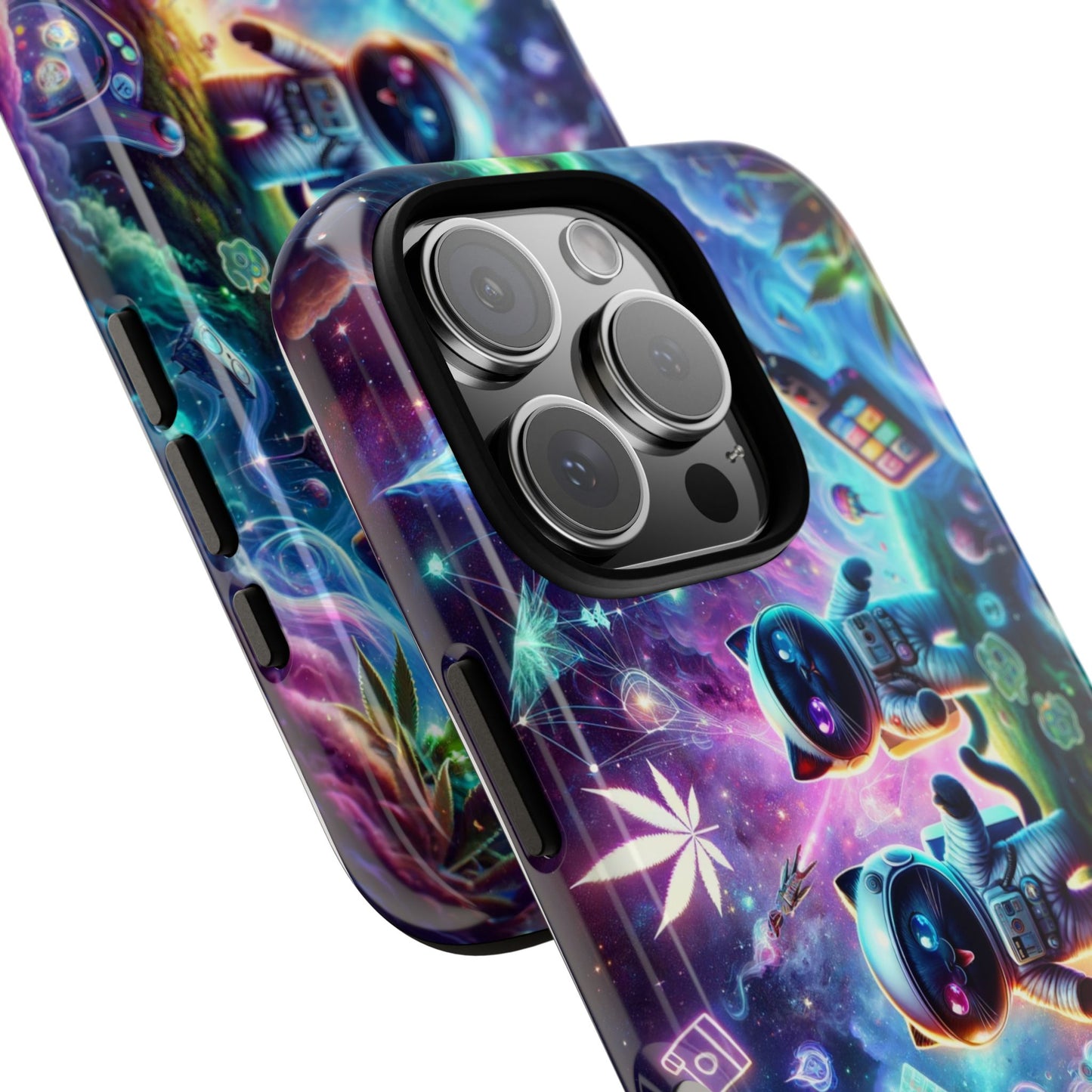 Cat Space Weed Magic Phone Case 3