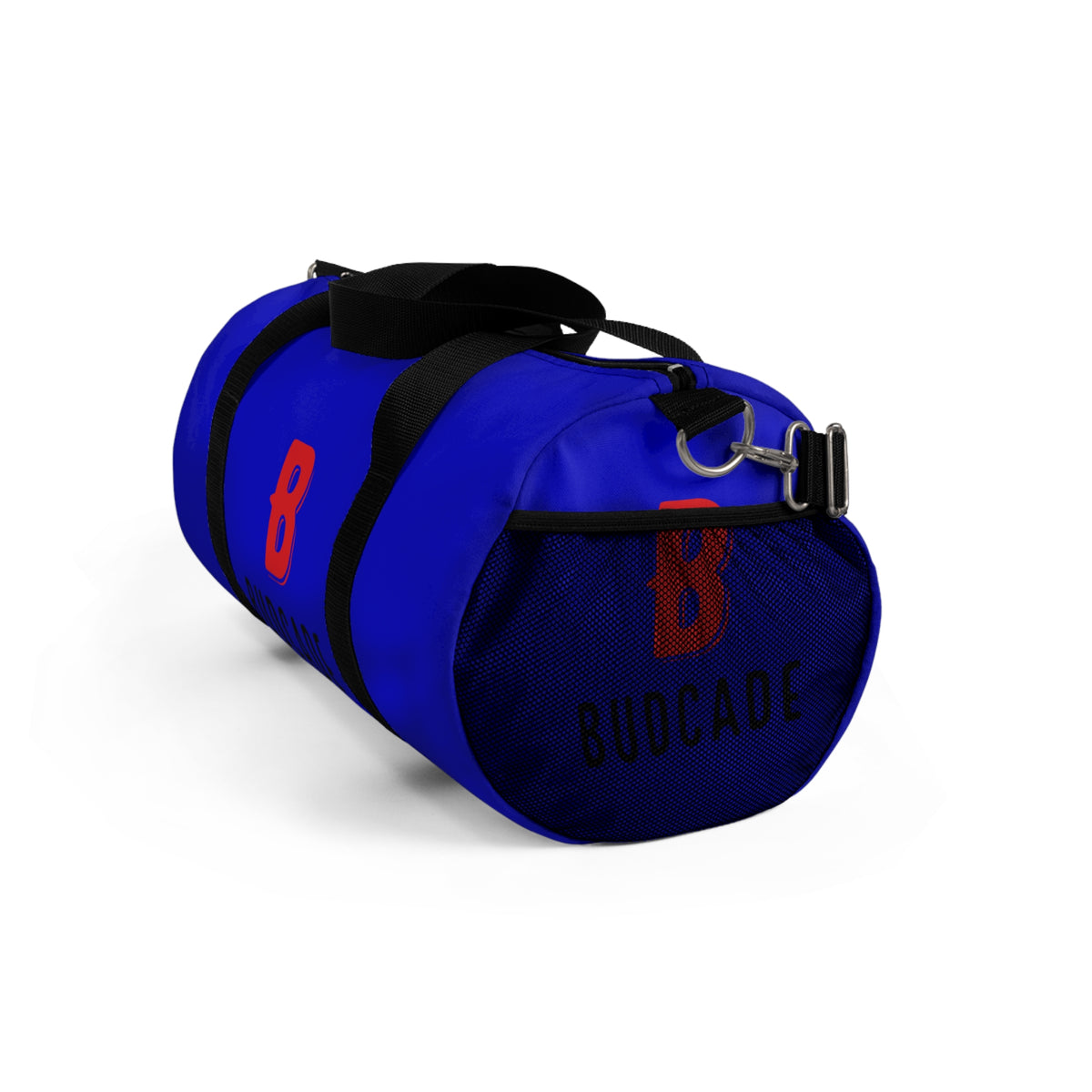 Budcade Black & Blued Duffel Bag (Red on Blue)