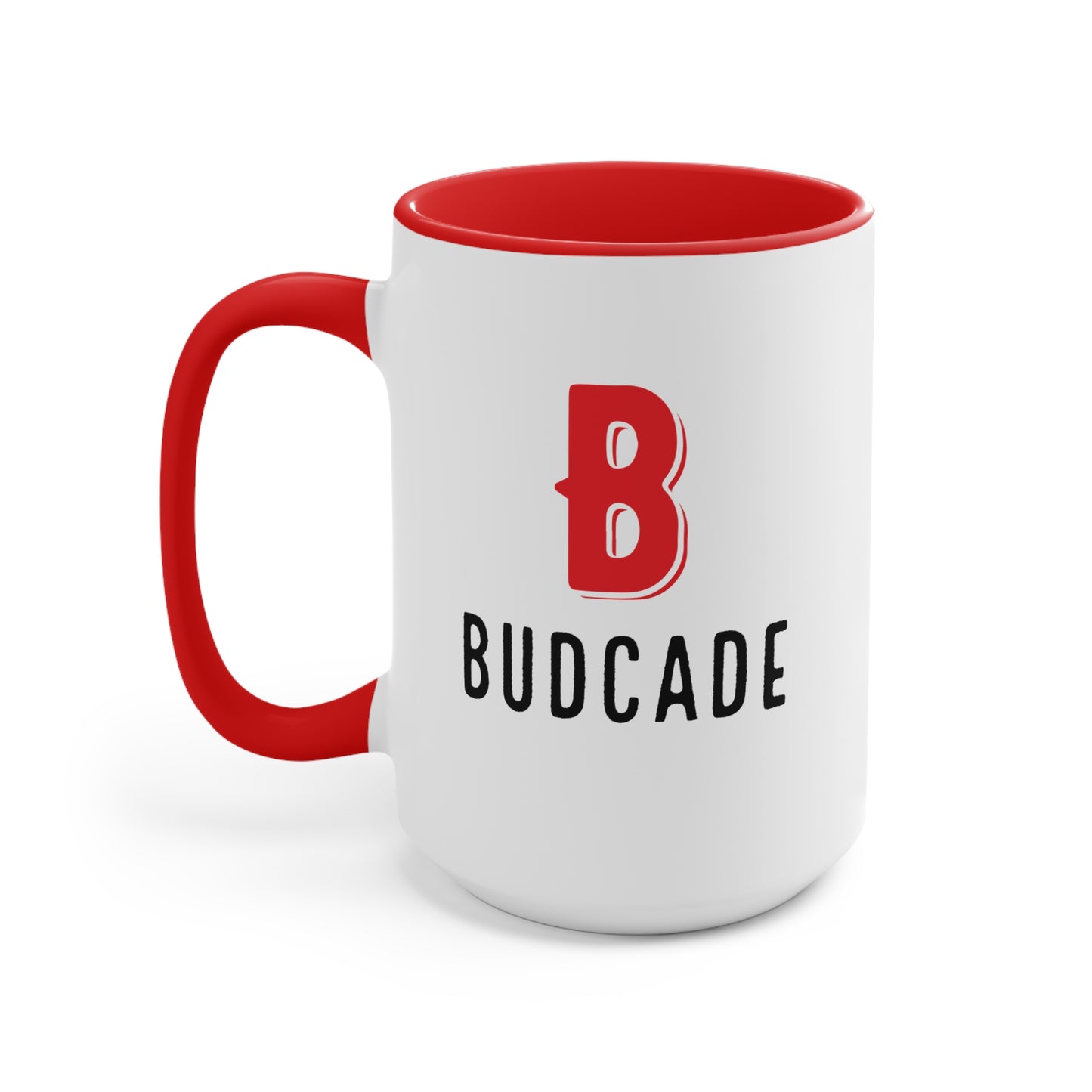 Budcade Official Accent Mug (Red on White)