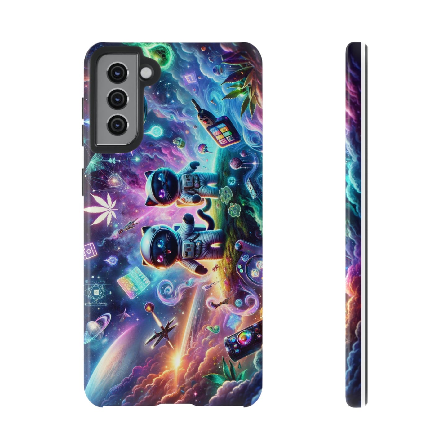 Cat Space Weed Magic Phone Case 3