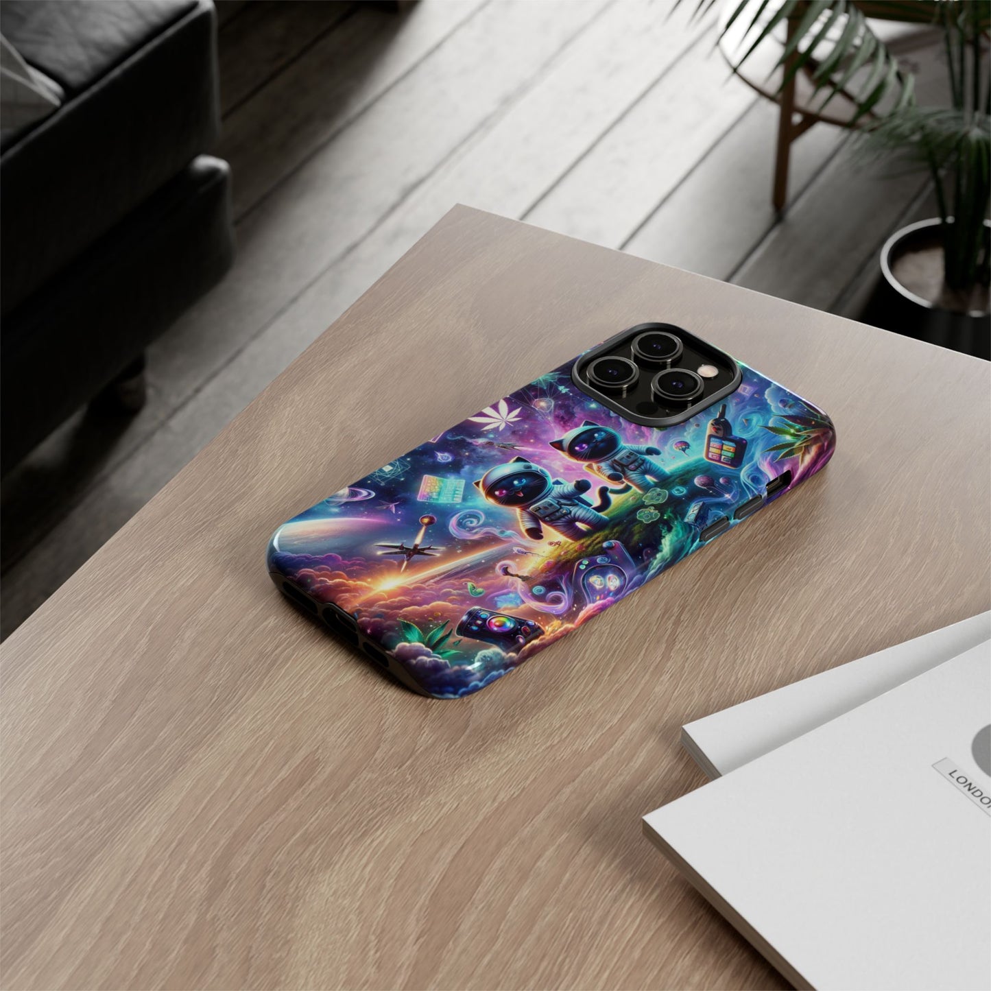 Cat Space Weed Magic Phone Case 3