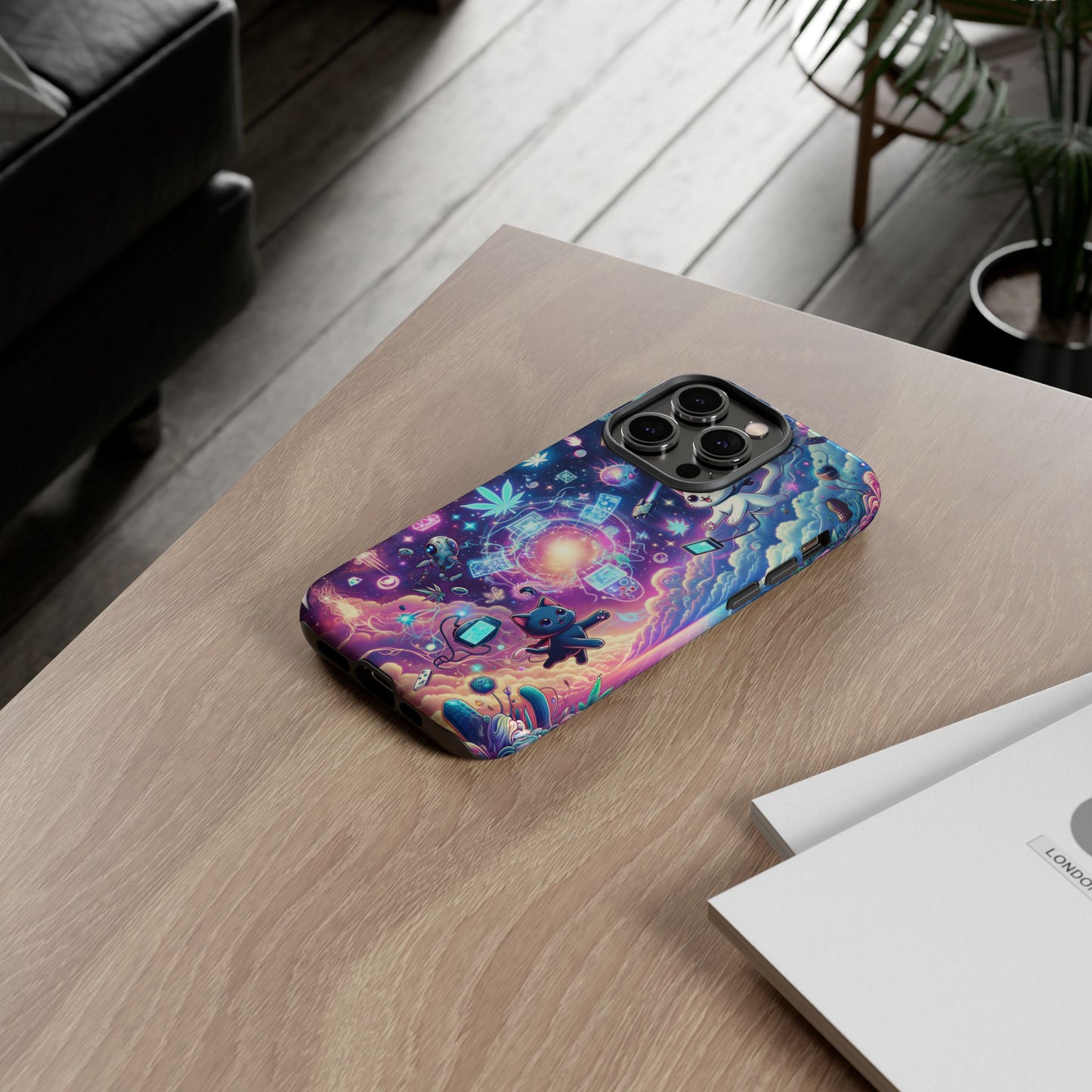 Cat Space Weed Magic Phone Case 2